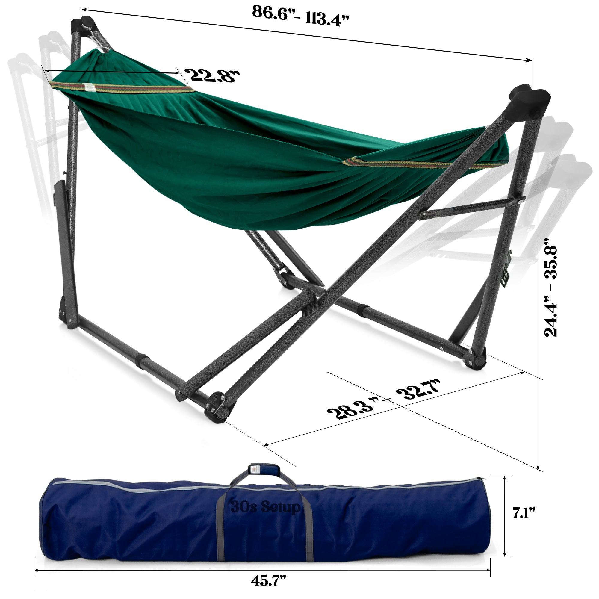 Tranquillo Uniki Canvas Hammock with Stand for Ultimate Relaxation Megsu