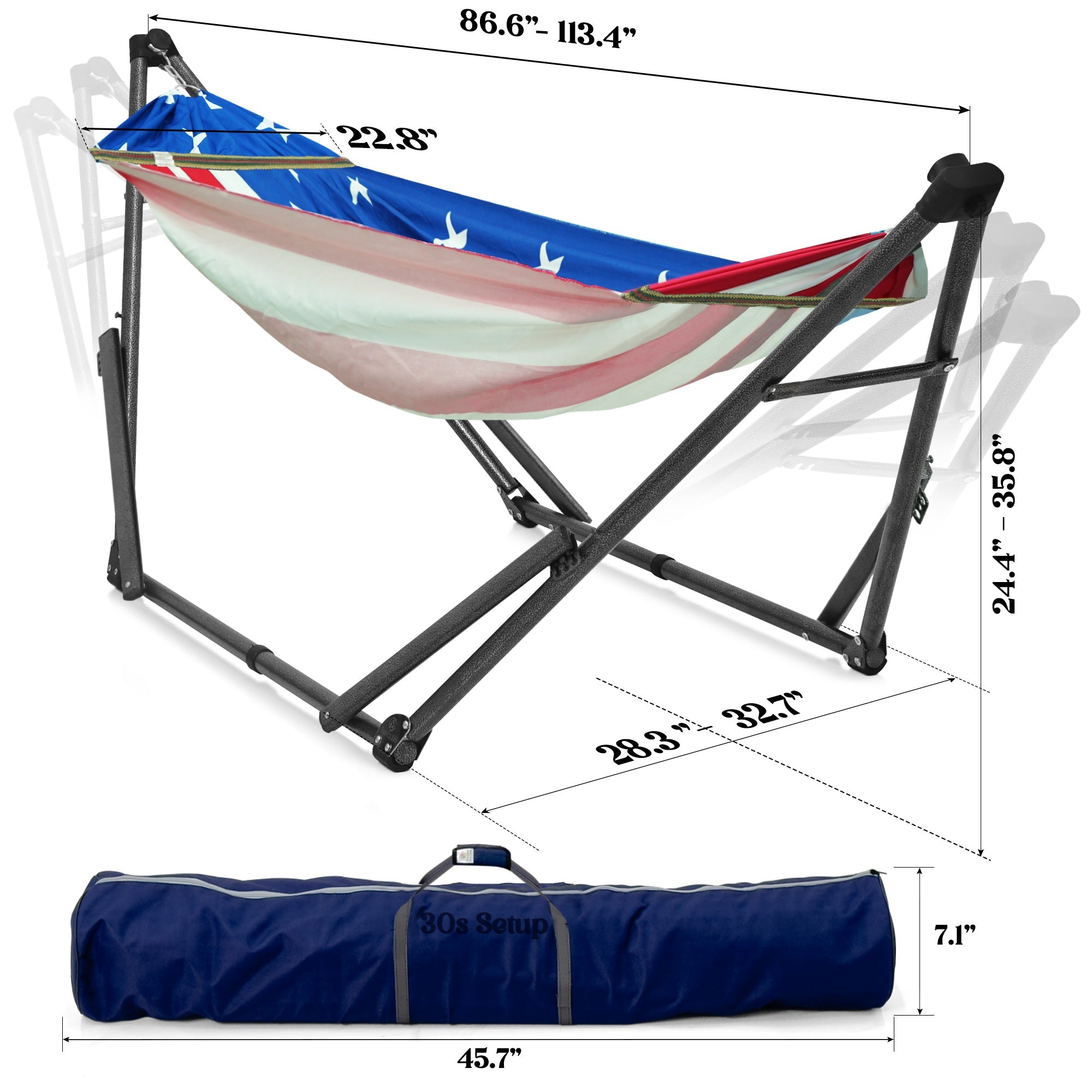 Tranquillo Uniki Canvas Hammock with Stand for Ultimate Relaxation Megsu
