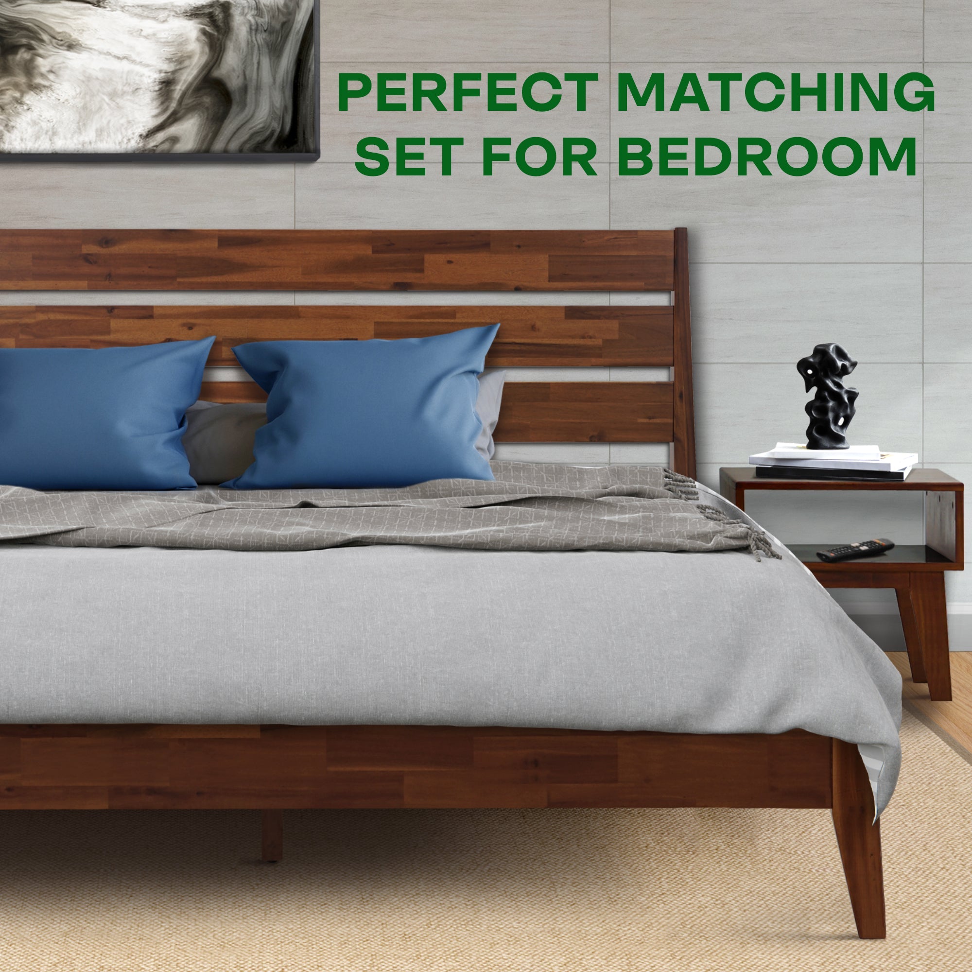 Emery Solid Wood Bed Frame Megsu