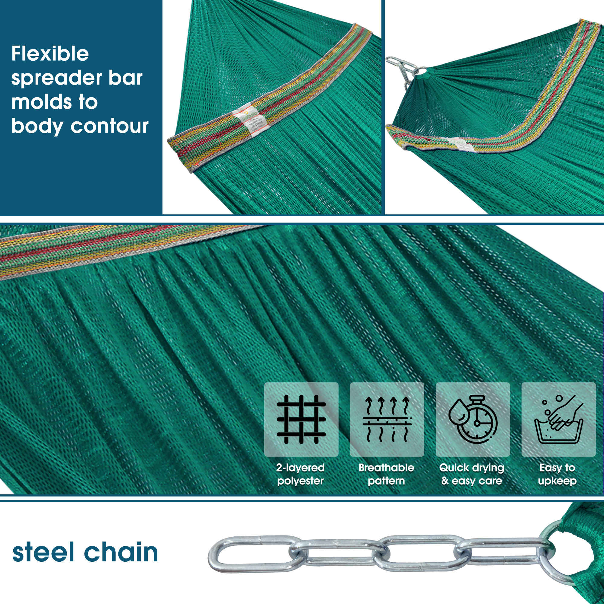 Tranquillo Original Collapsible Hammock with Stand for Ultimate Relaxation Megsu