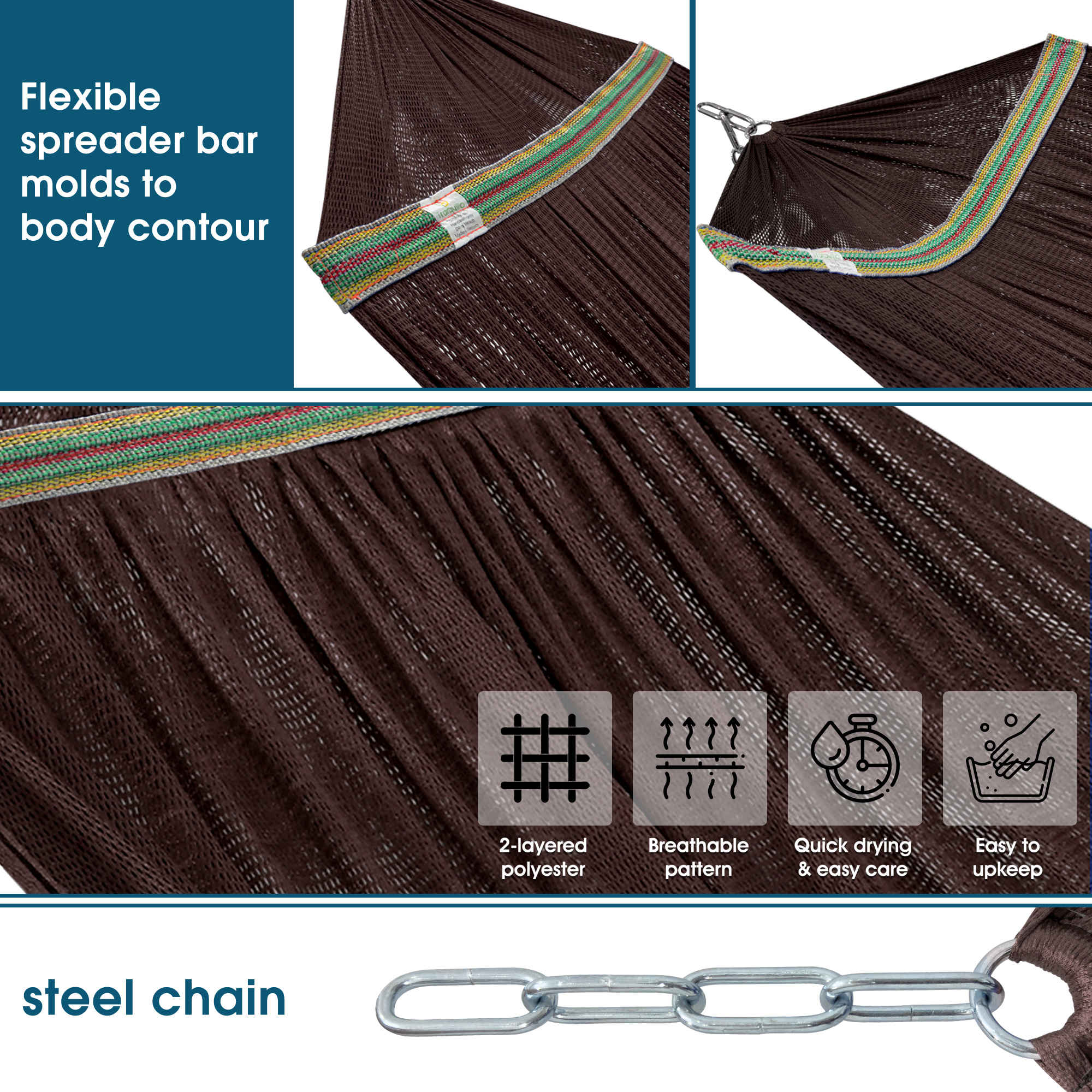 Tranquillo Original Collapsible Hammock with Stand for Ultimate Relaxation Megsu