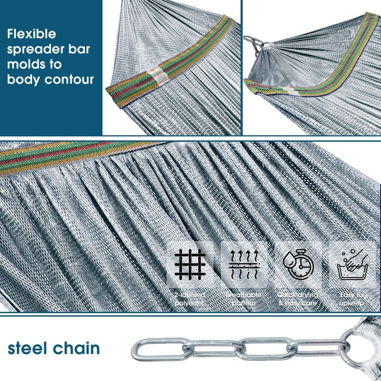 Tranquillo Original Collapsible Hammock with Stand for Ultimate Relaxation Megsu