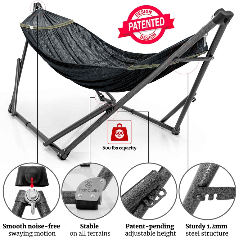 Tranquillo Comfort Set Original Hammock Stand for Ultimate Relaxation Megsu