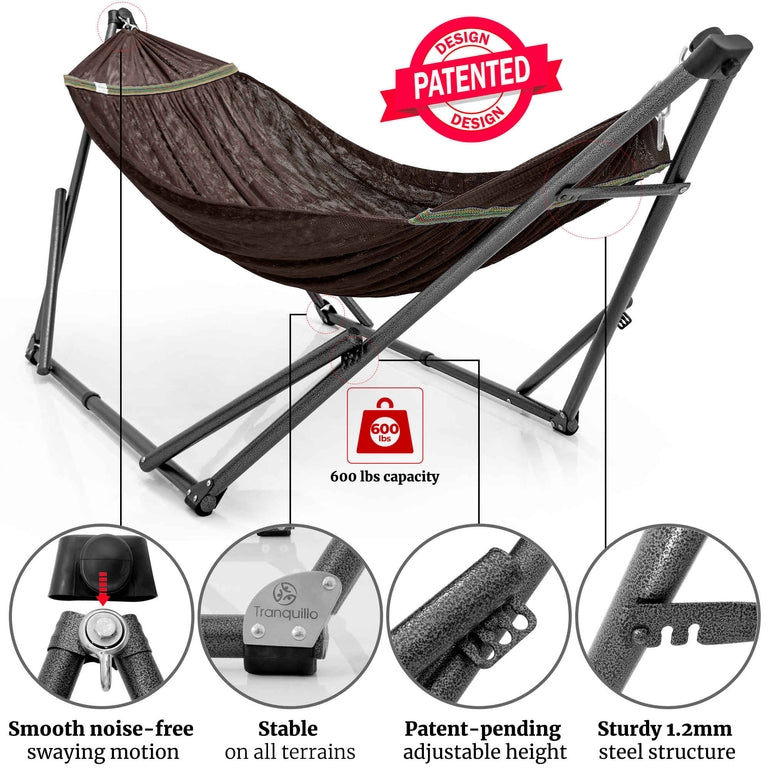 Tranquillo Comfort Set Original Hammock Stand for Ultimate Relaxation Megsu