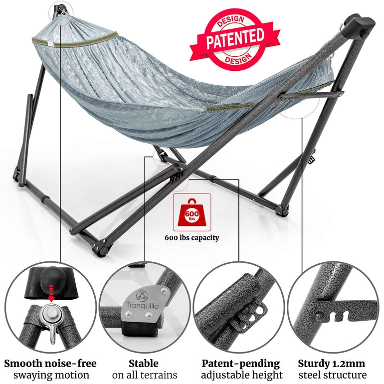 Tranquillo Comfort Set Original Hammock Stand for Ultimate Relaxation Megsu