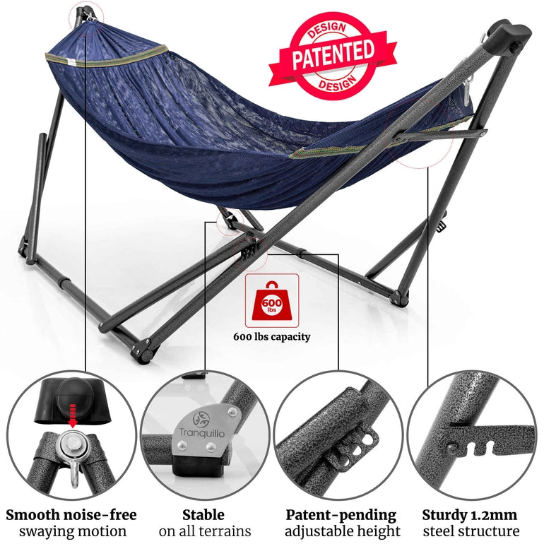 Tranquillo Comfort Set Original Hammock Stand for Ultimate Relaxation Megsu