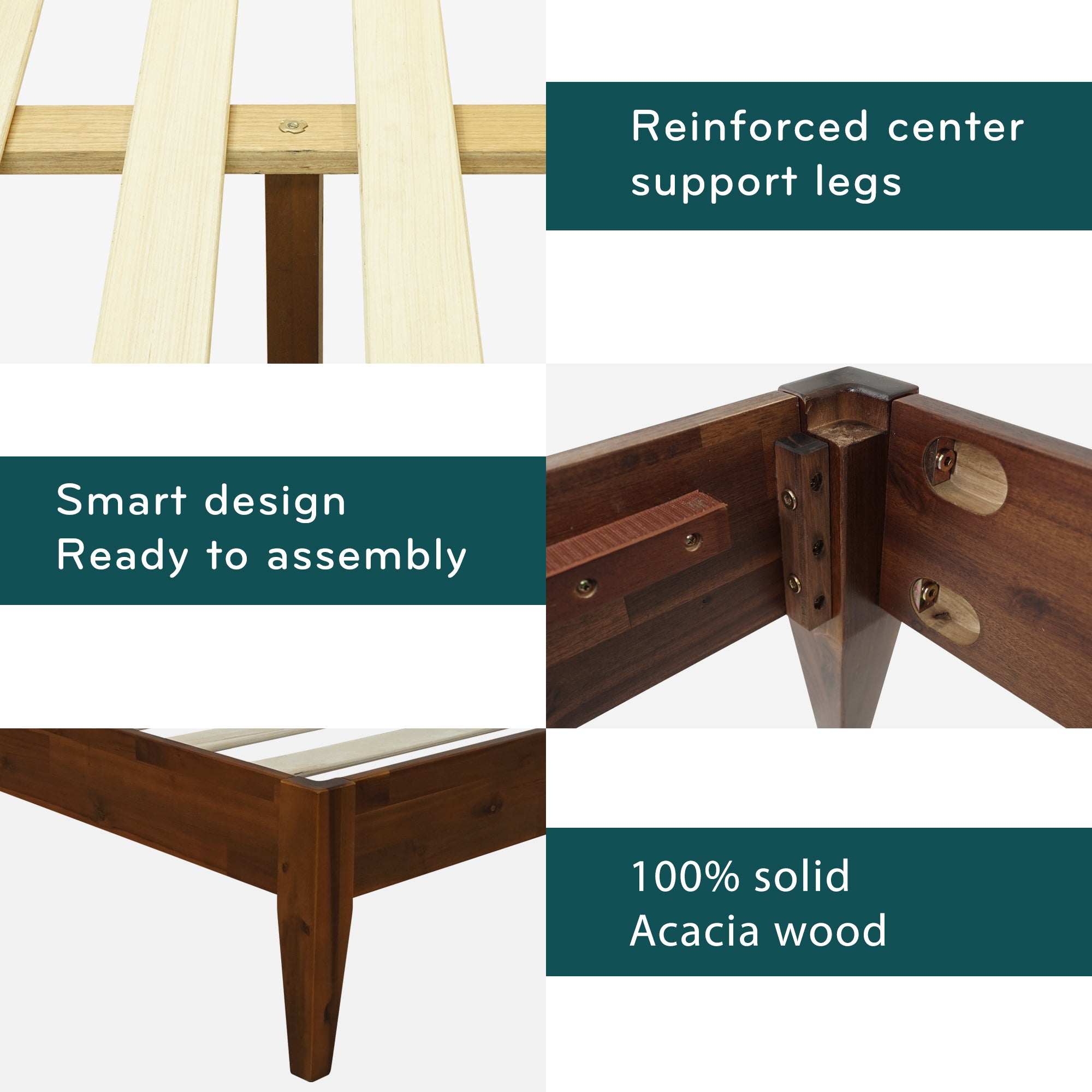 Mervyn Solid Wood Bed Frame Megsu