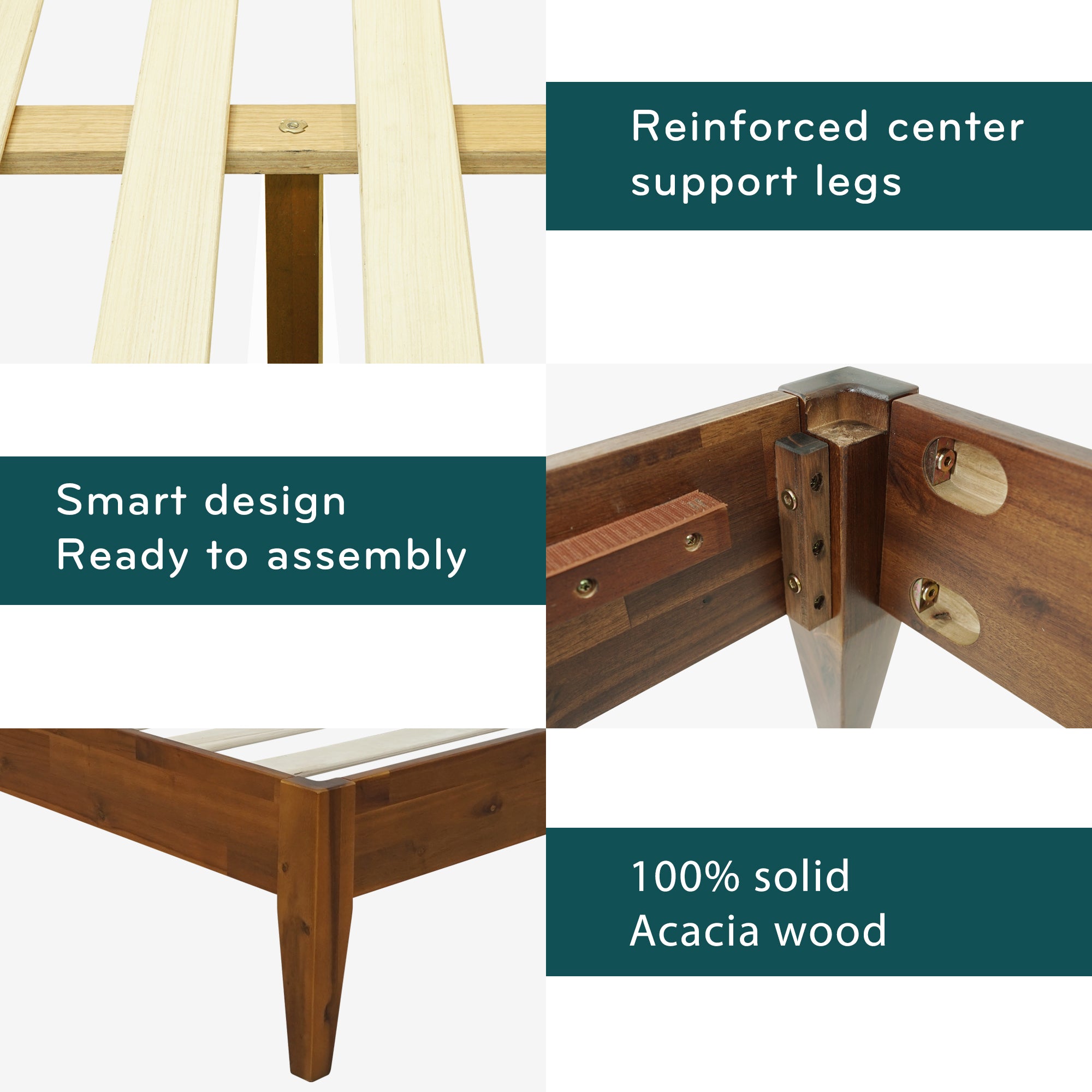 Mervyn Solid Wood Bed Frame Megsu