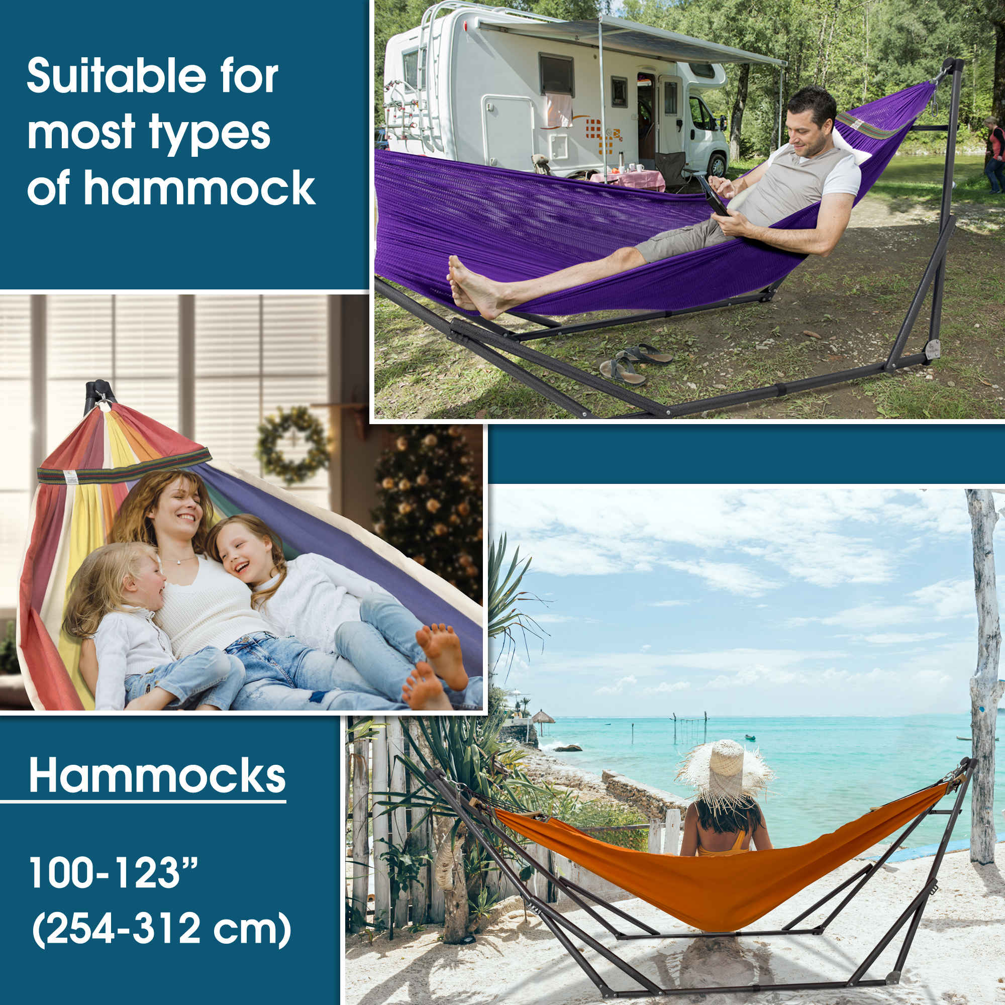 Tranquillo Original Collapsible Hammock with Stand for Ultimate Relaxation Megsu