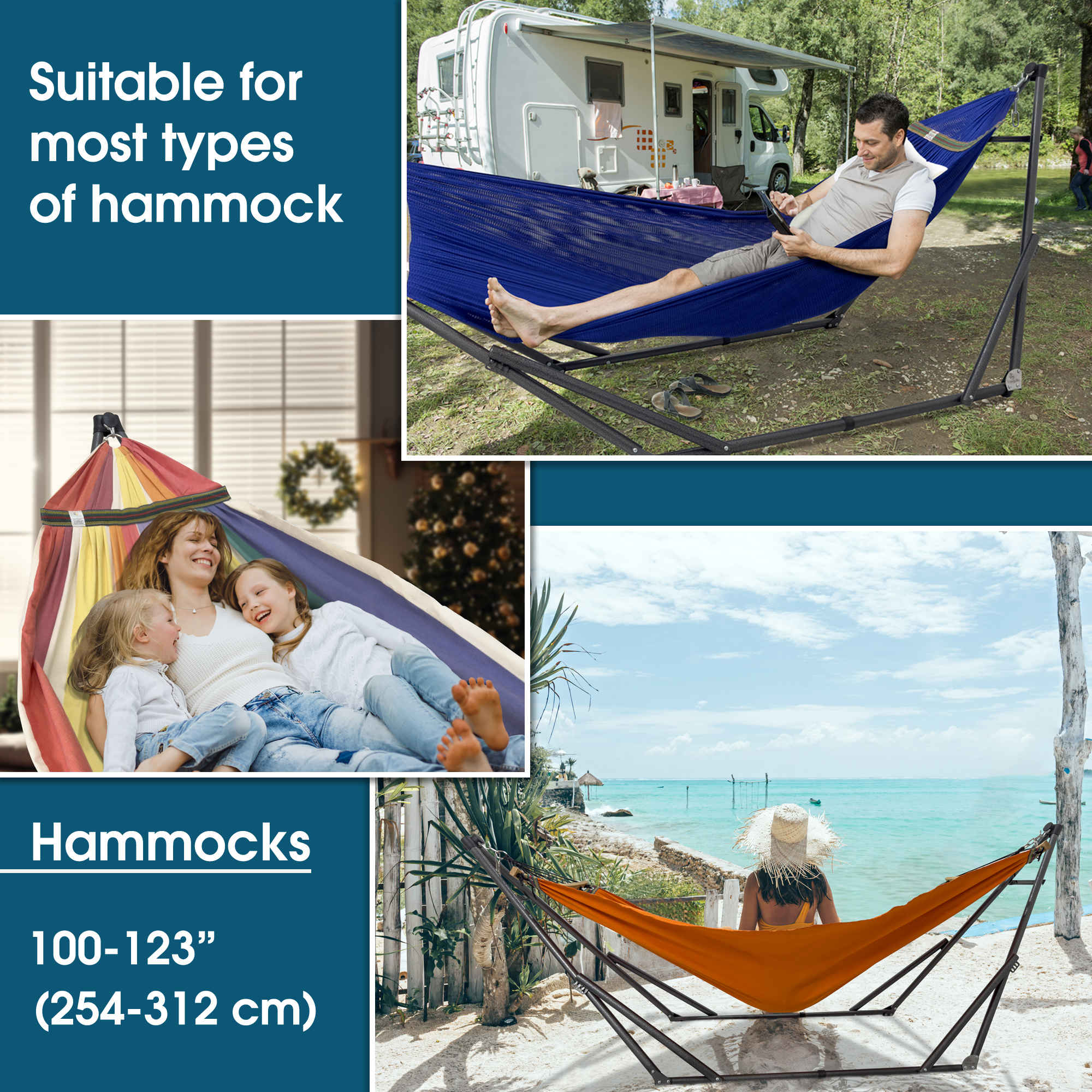 Tranquillo Original Collapsible Hammock with Stand for Ultimate Relaxation Megsu