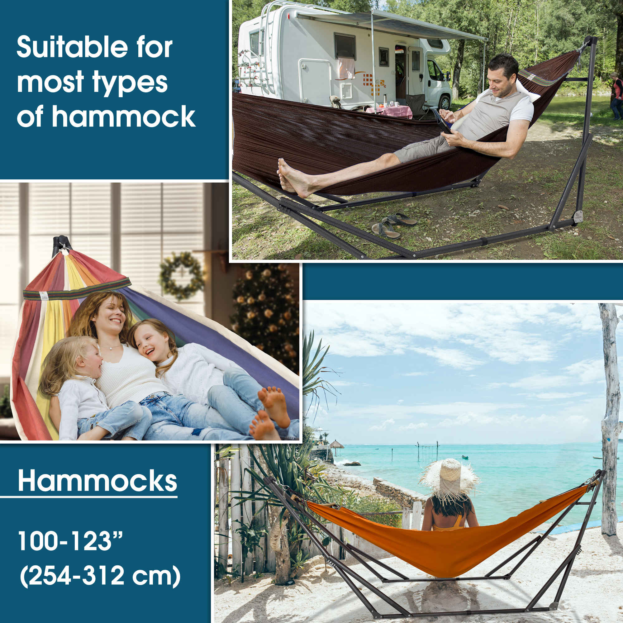 Tranquillo Original Collapsible Hammock with Stand for Ultimate Relaxation Megsu