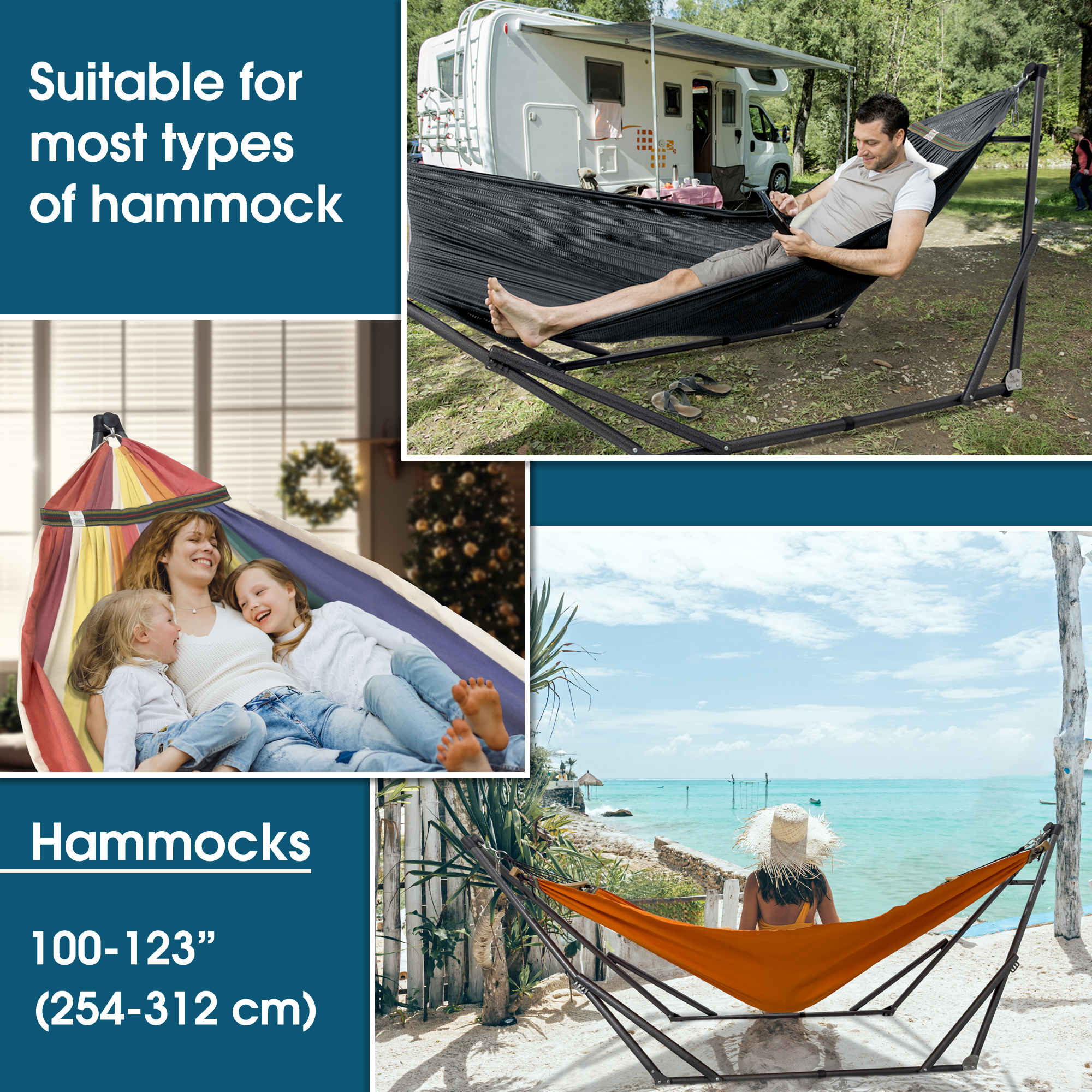 Tranquillo Original Collapsible Hammock with Stand for Ultimate Relaxation Megsu