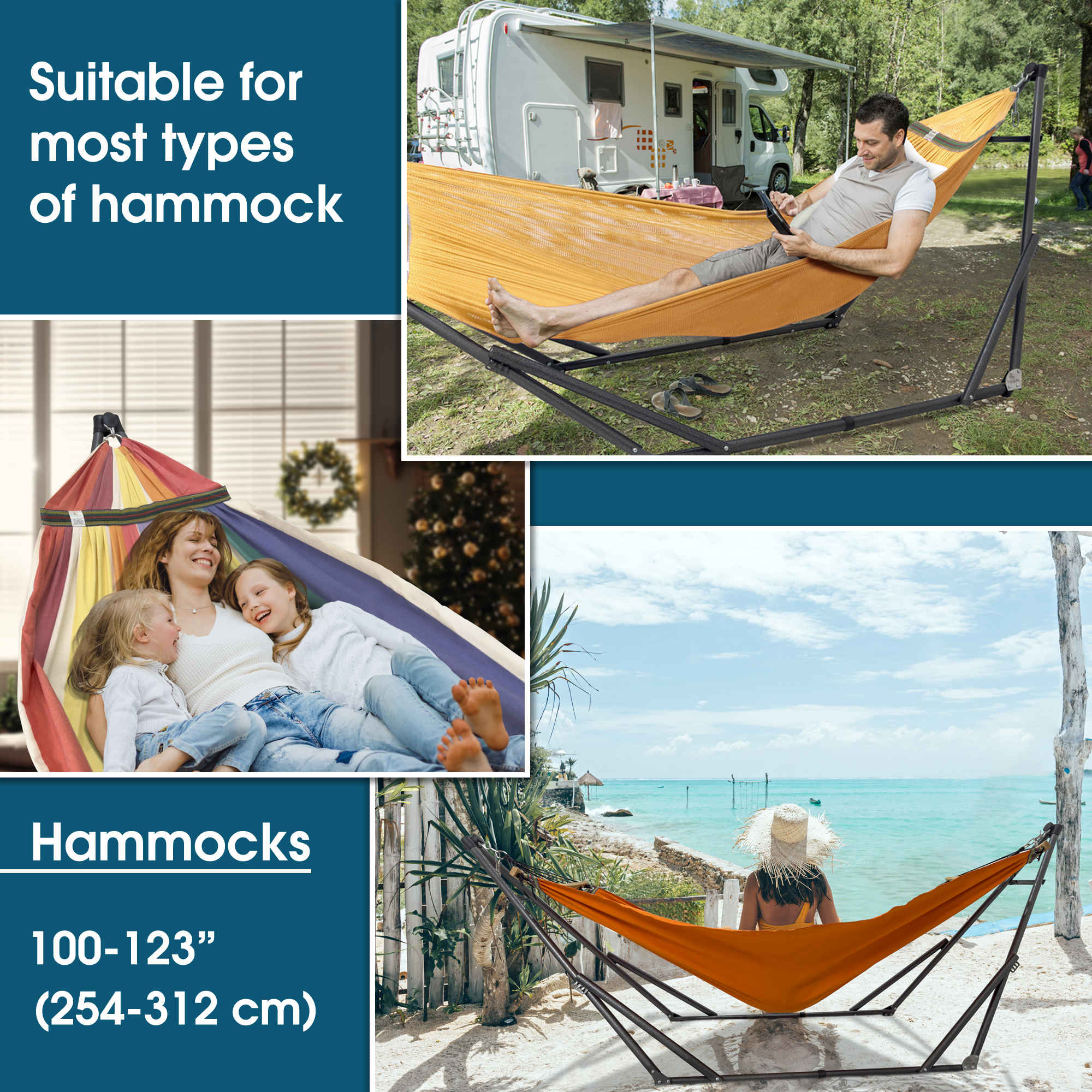 Tranquillo Original Collapsible Hammock with Stand for Ultimate Relaxation Megsu
