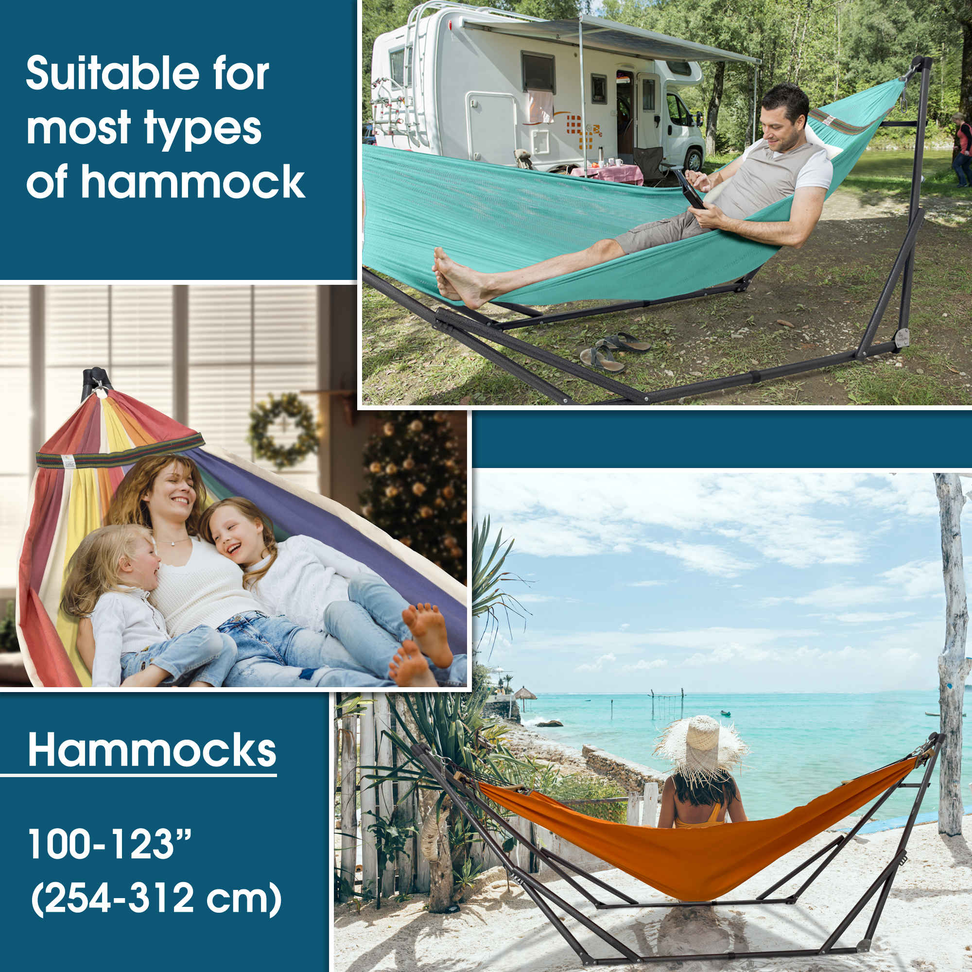 Tranquillo Original Collapsible Hammock with Stand for Ultimate Relaxation Megsu