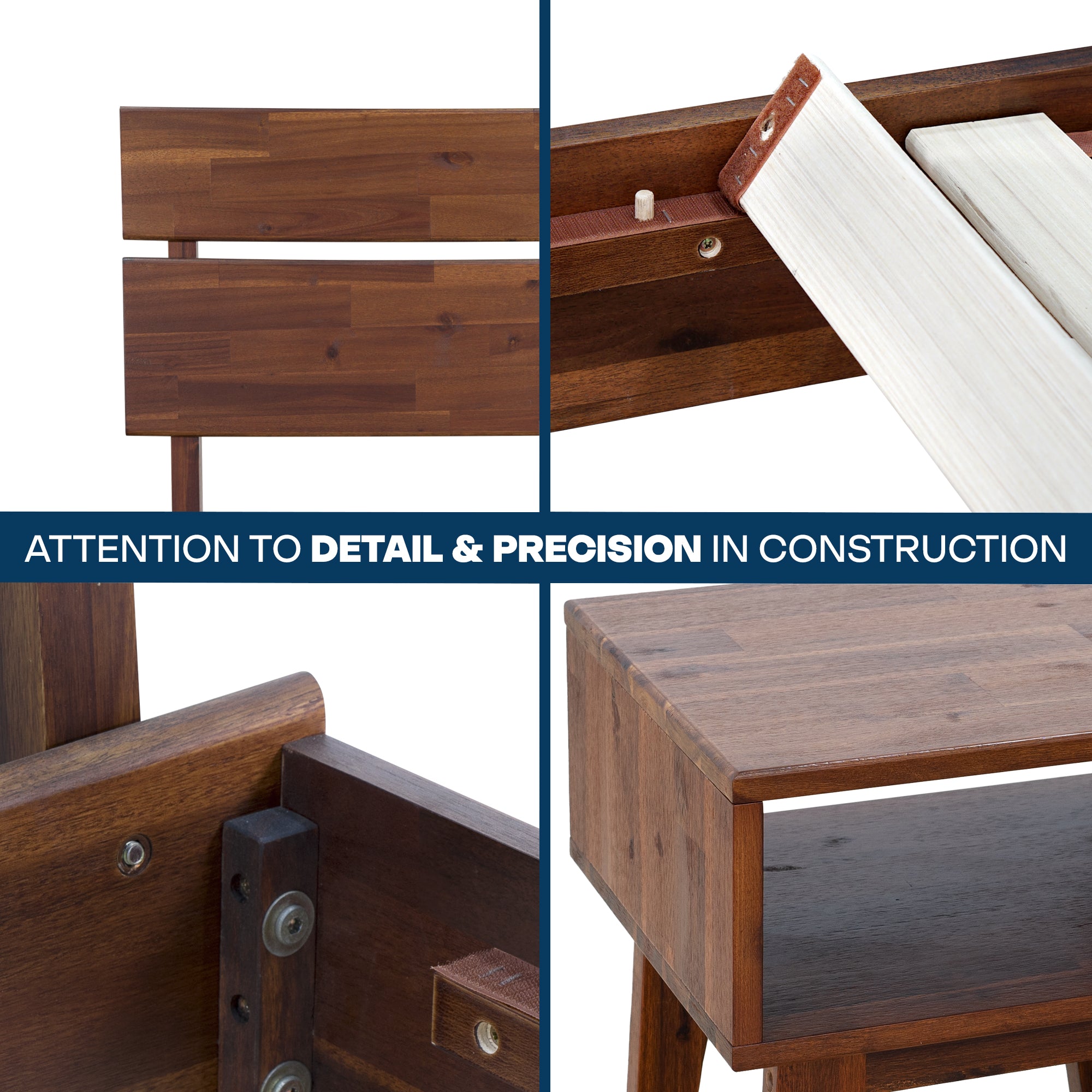 Aurora Solid Wood Bed Frame Megsu