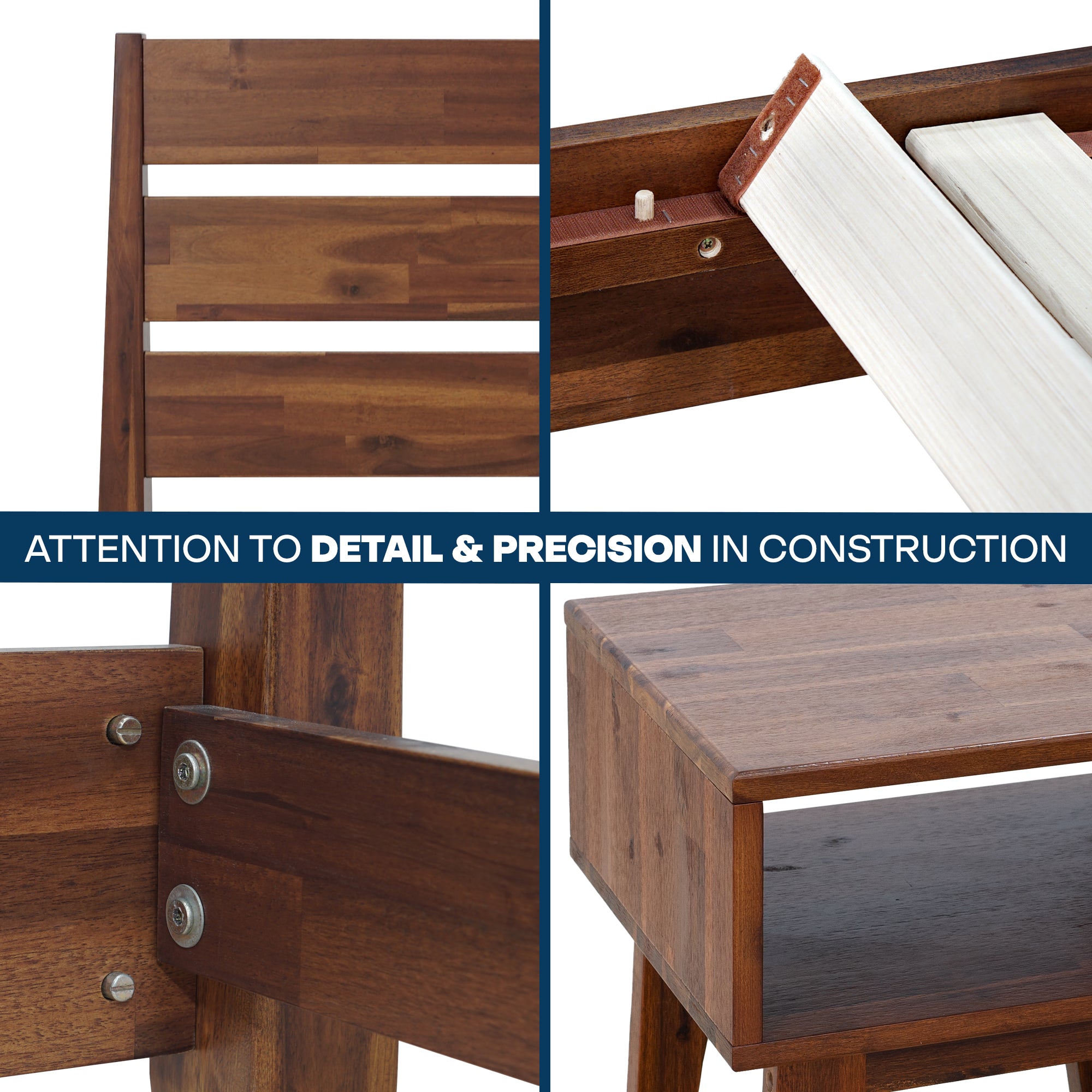 Emery Solid Wood Bed Frame Megsu