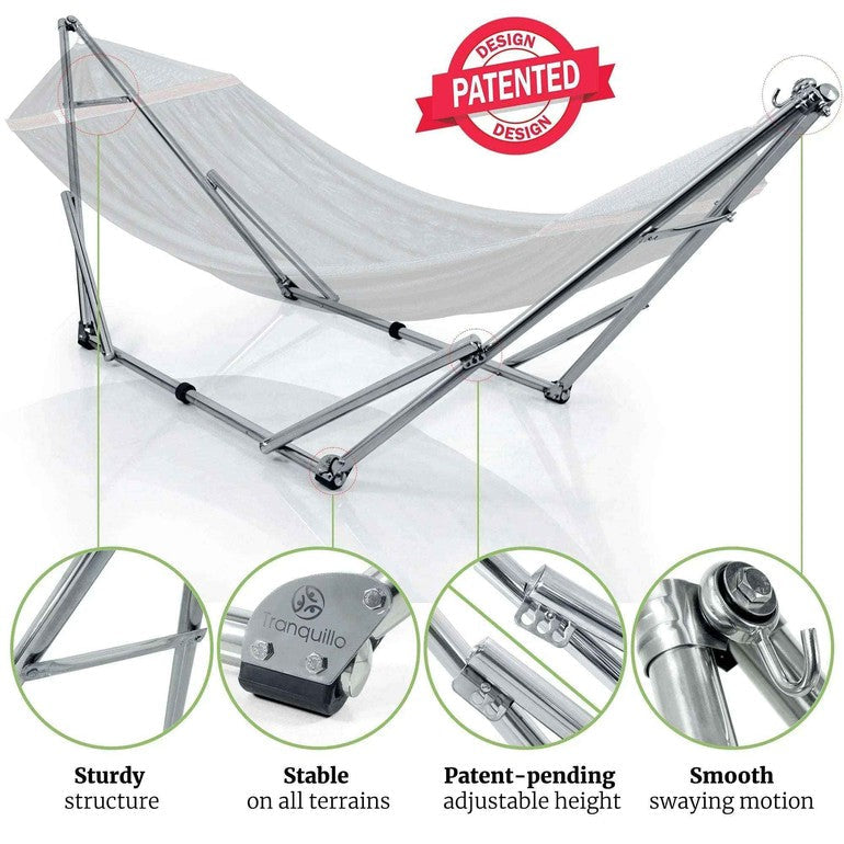 Tranquillo Universal Stainless Steel Hammock Stand for Ultimate Relaxation Megsu