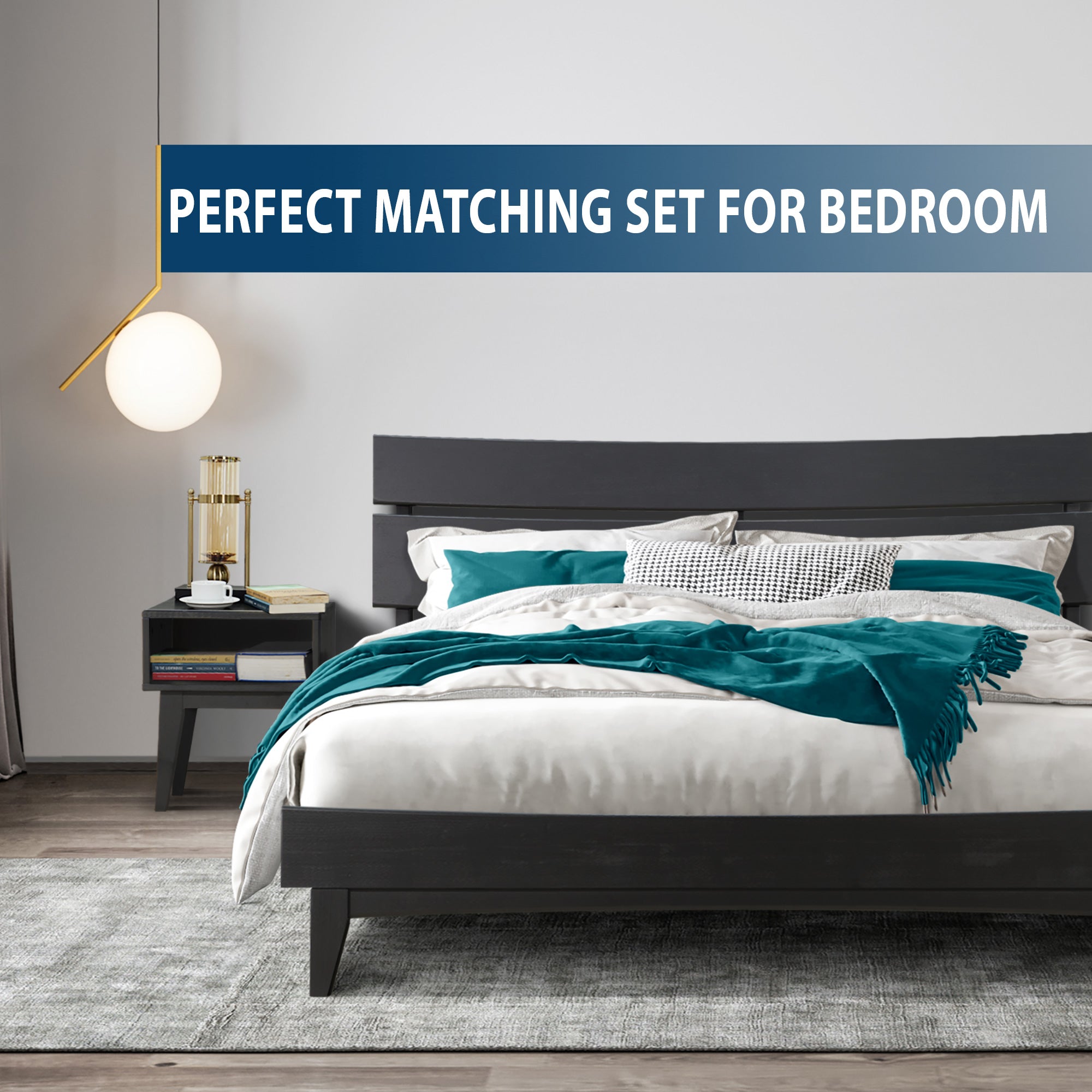 Aurora Solid Wood Bed Frame Megsu