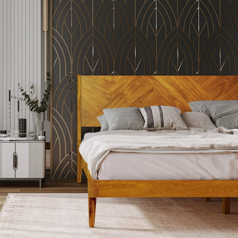 Gazelle Platform Bed Frame With Headboard Megsu