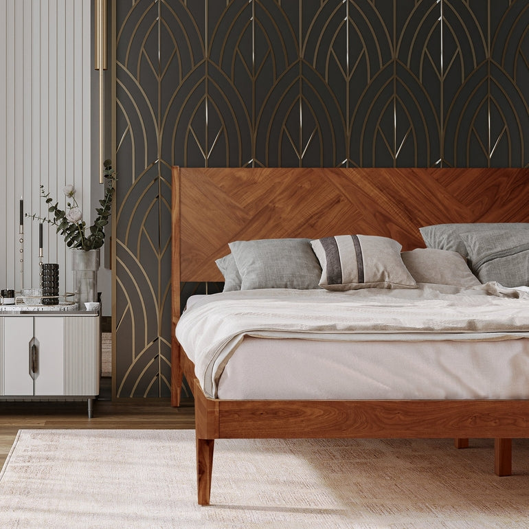 Gazelle Platform Bed Frame With Headboard Megsu