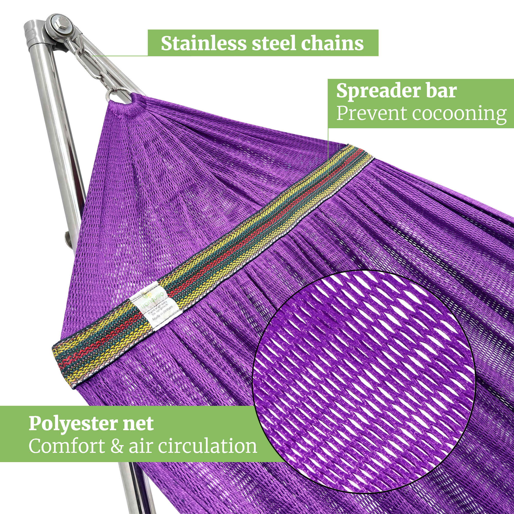 Tranquillo Universal Stainless Steel Hammock Stand for Ultimate Relaxation Megsu