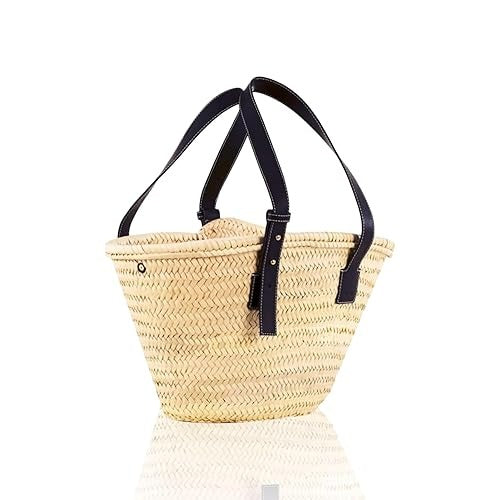 Handmade Woven Palm Leaf Beach Market Bag - LuxoraCraft