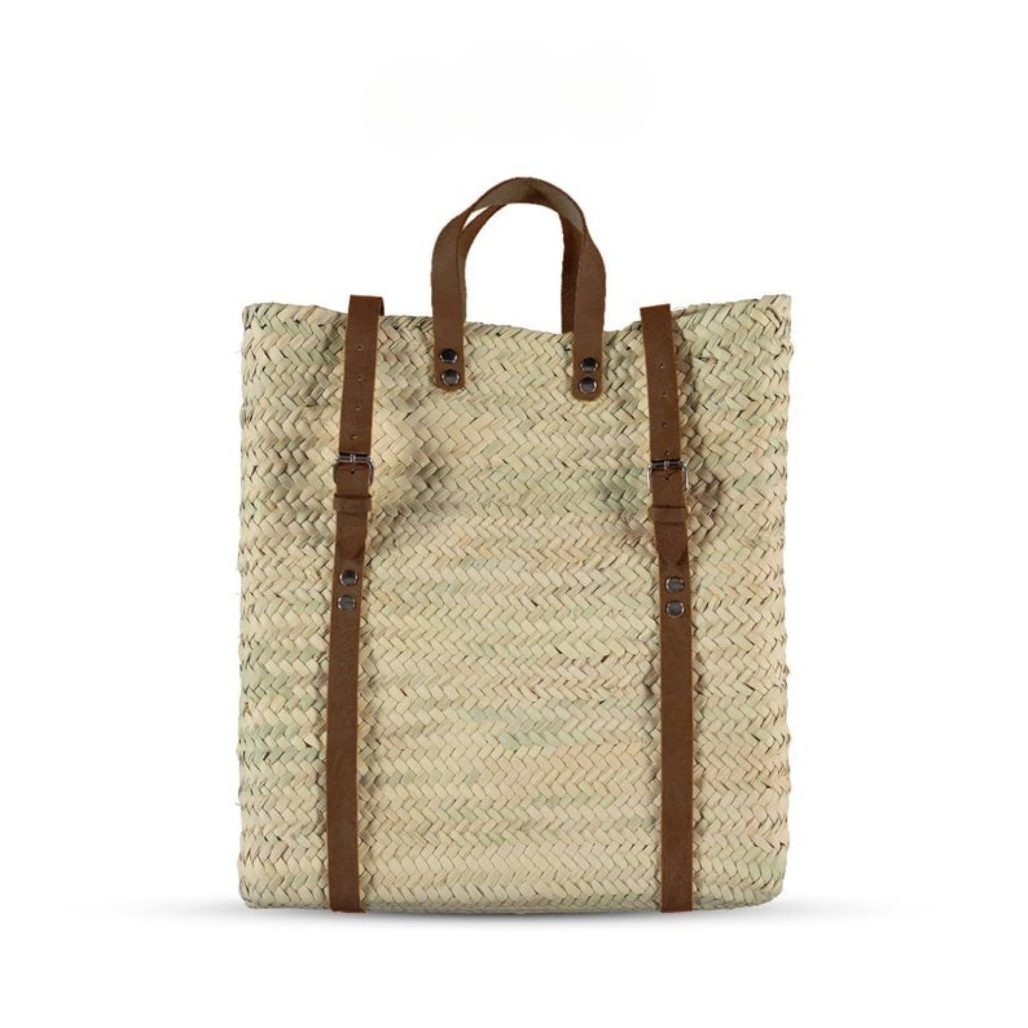 Beach Backpack Made from Woven Palm Leaves