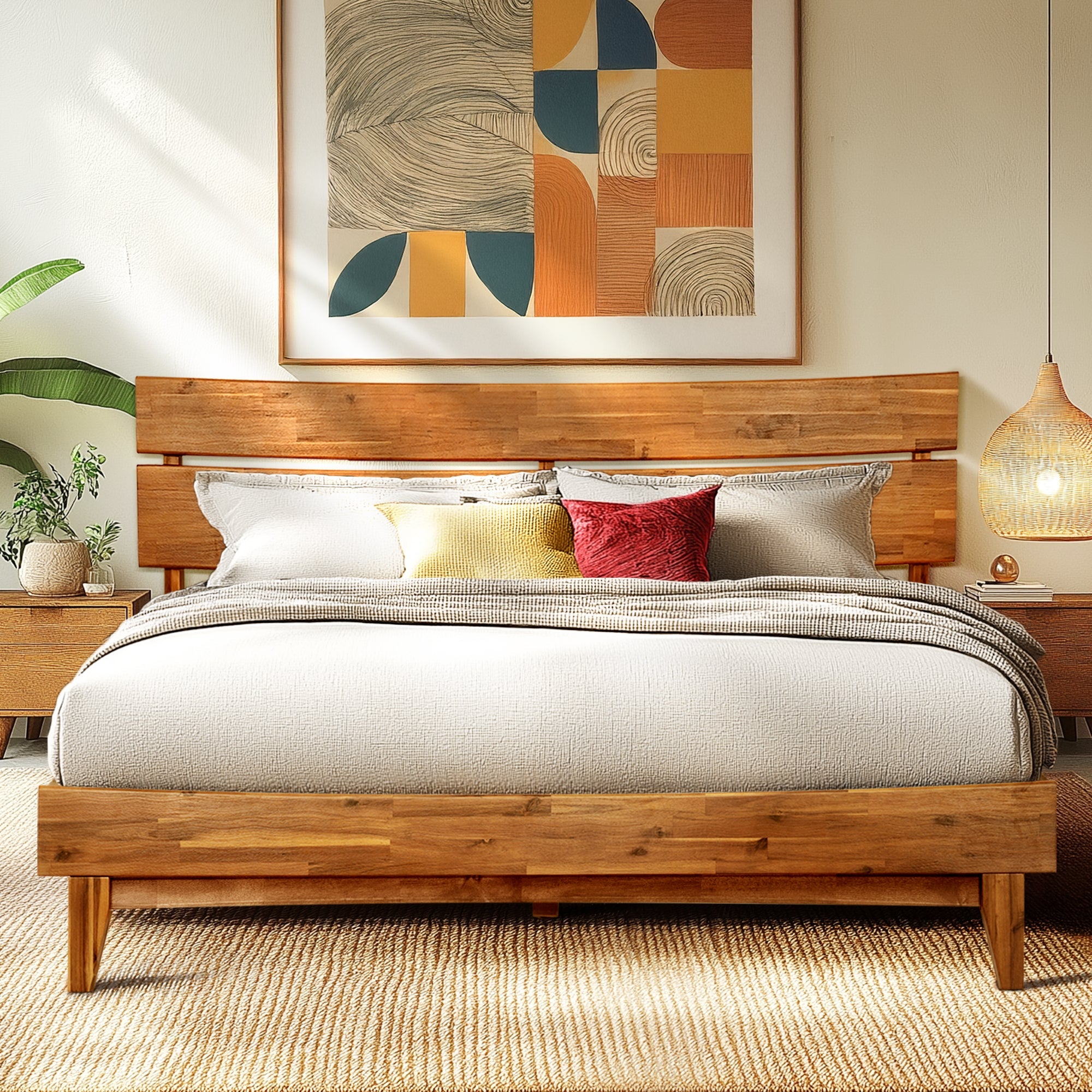 Aurora Solid Wood Bed Frame Megsu