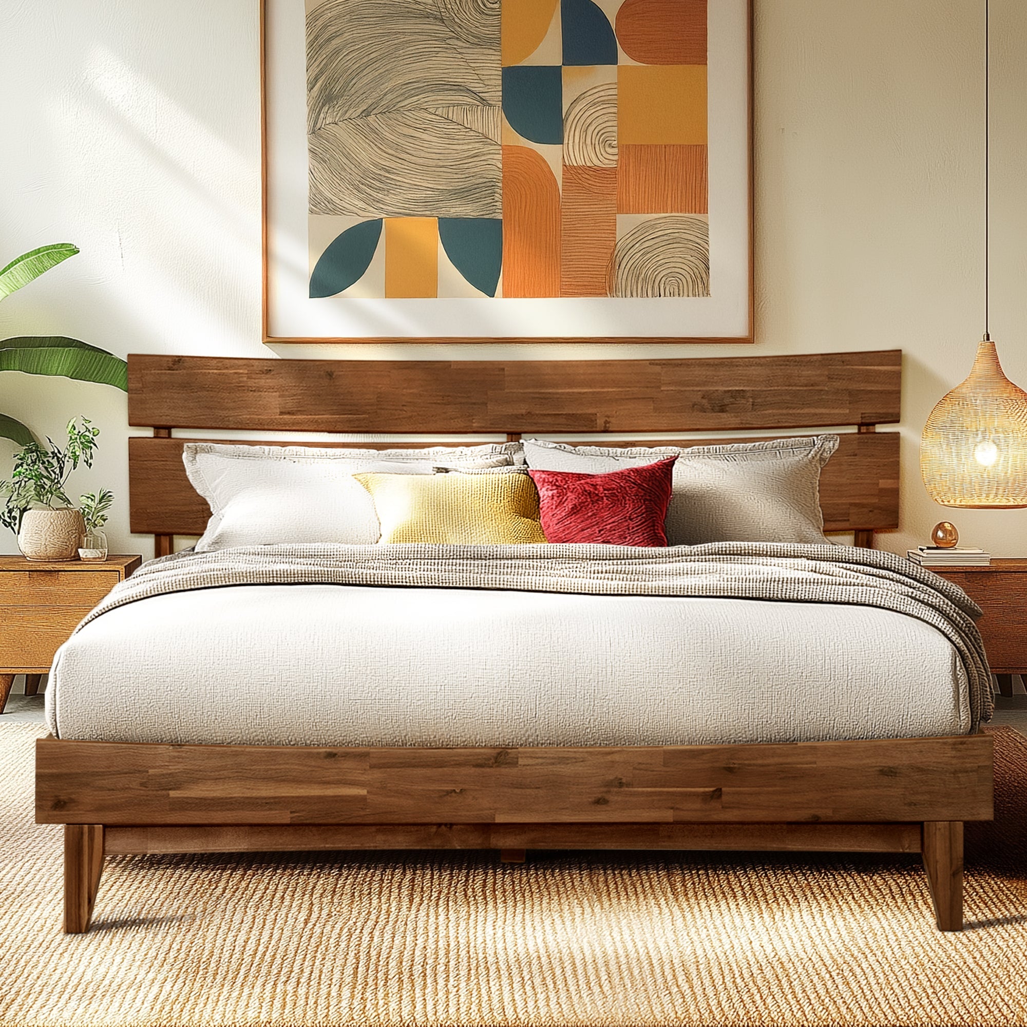 Aurora Solid Wood Bed Frame Megsu