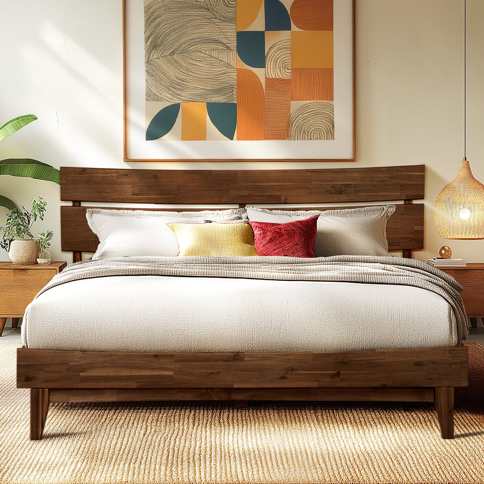 Aurora Solid Wood Bed Frame Megsu
