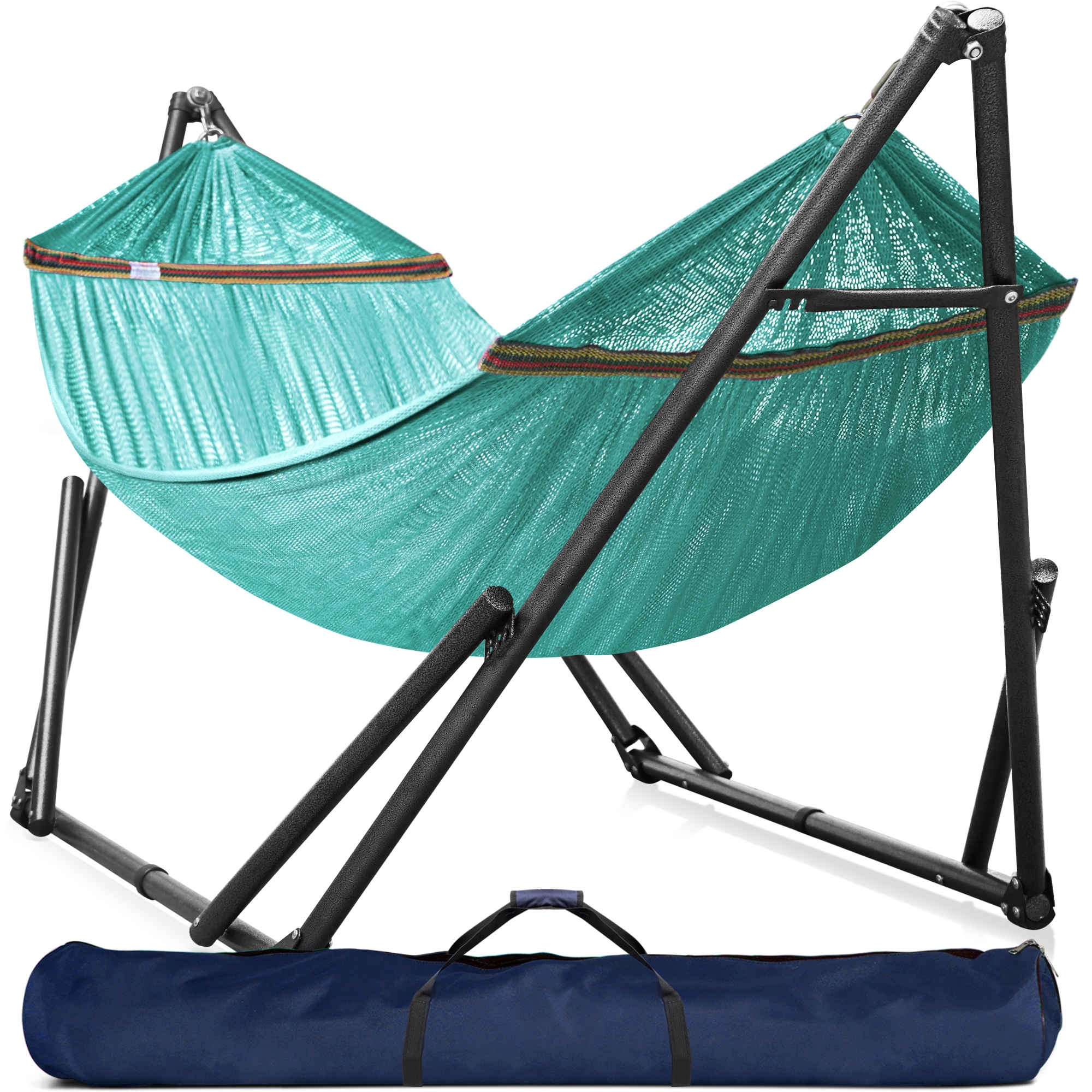Tranquillo Universal Hammock with Medium Size Stands for Ultimate Relaxation - Ideal Universal Hammock Stands - Medium Size Megsu