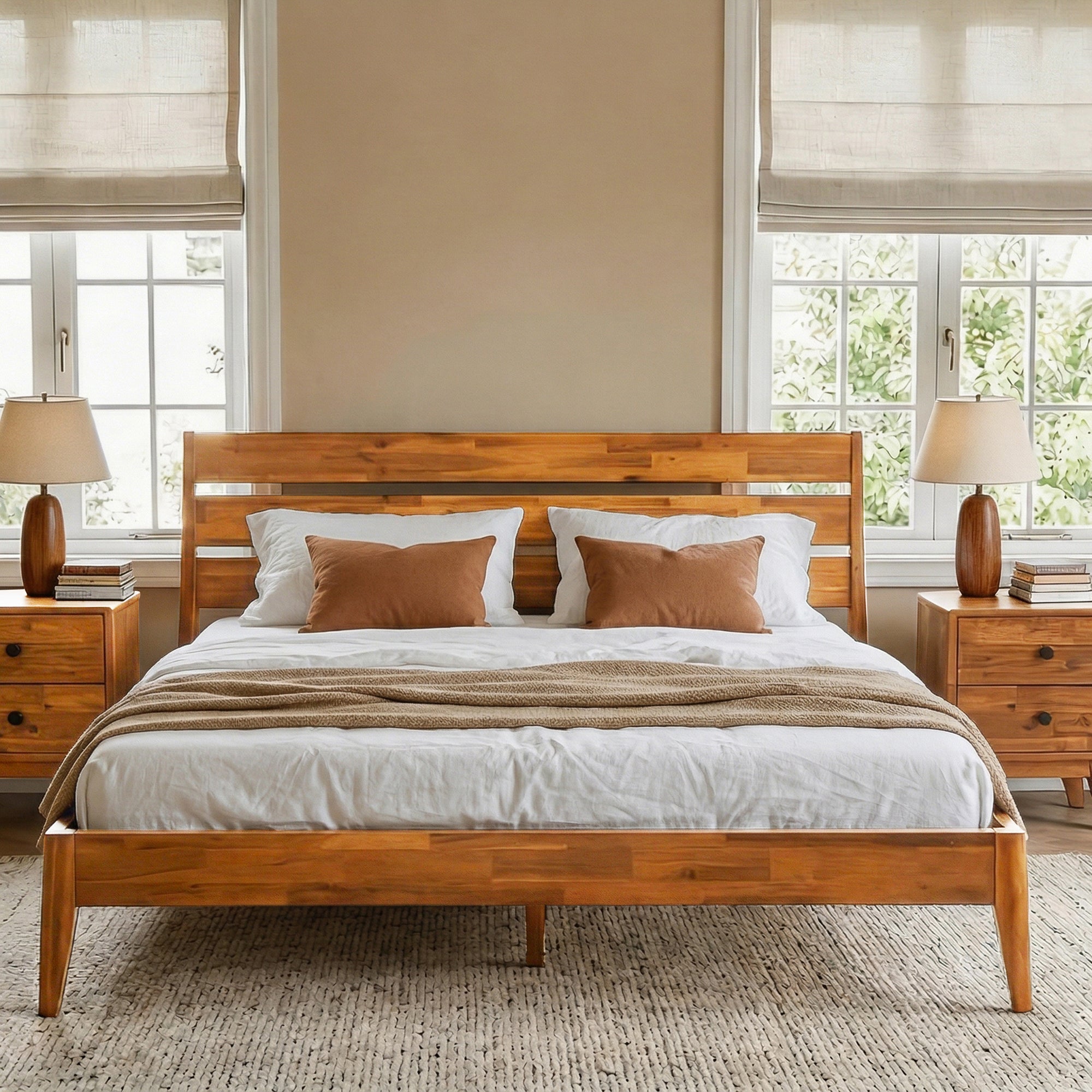 Emery Solid Wood Bed Frame Megsu