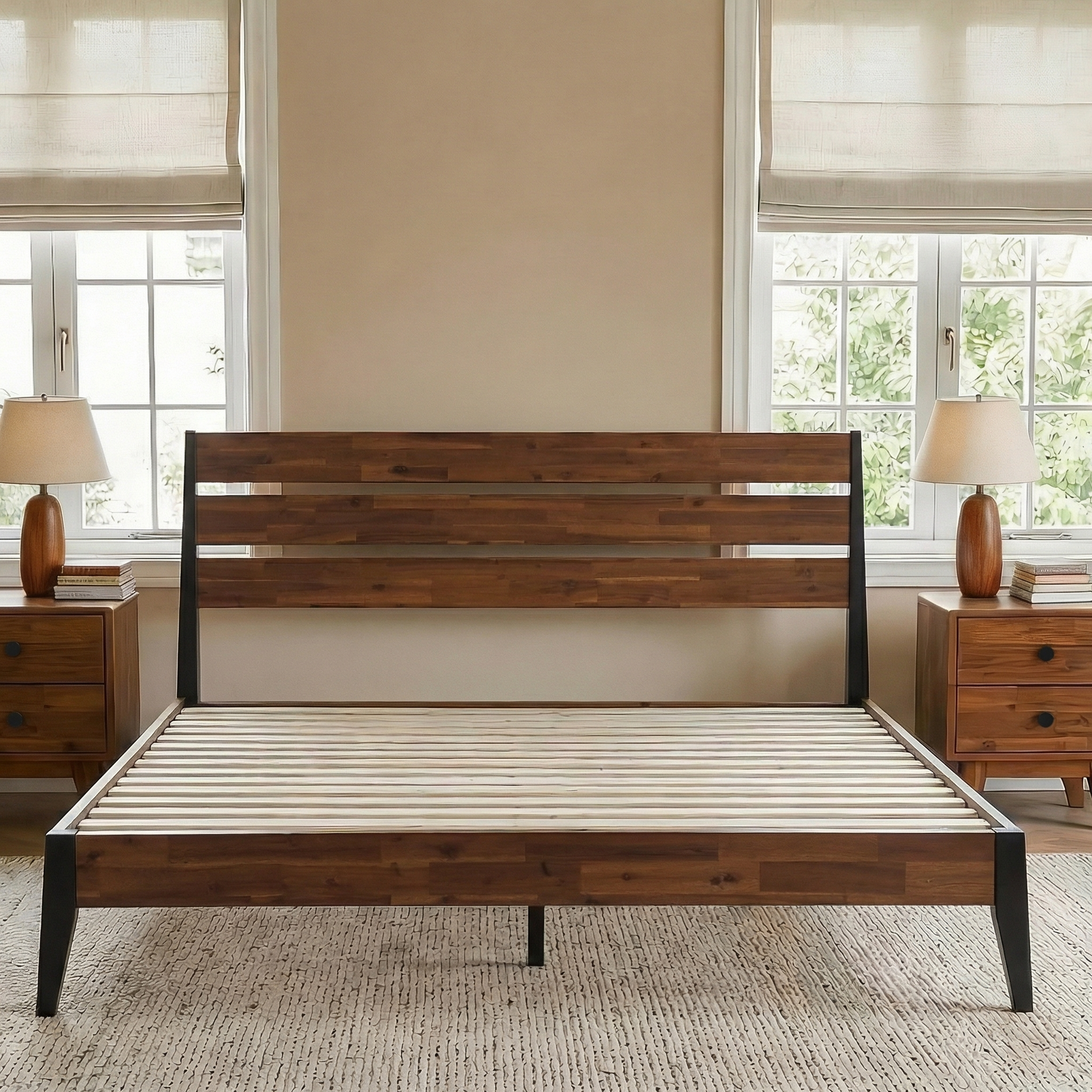 Emery Solid Wood Bed Frame Megsu