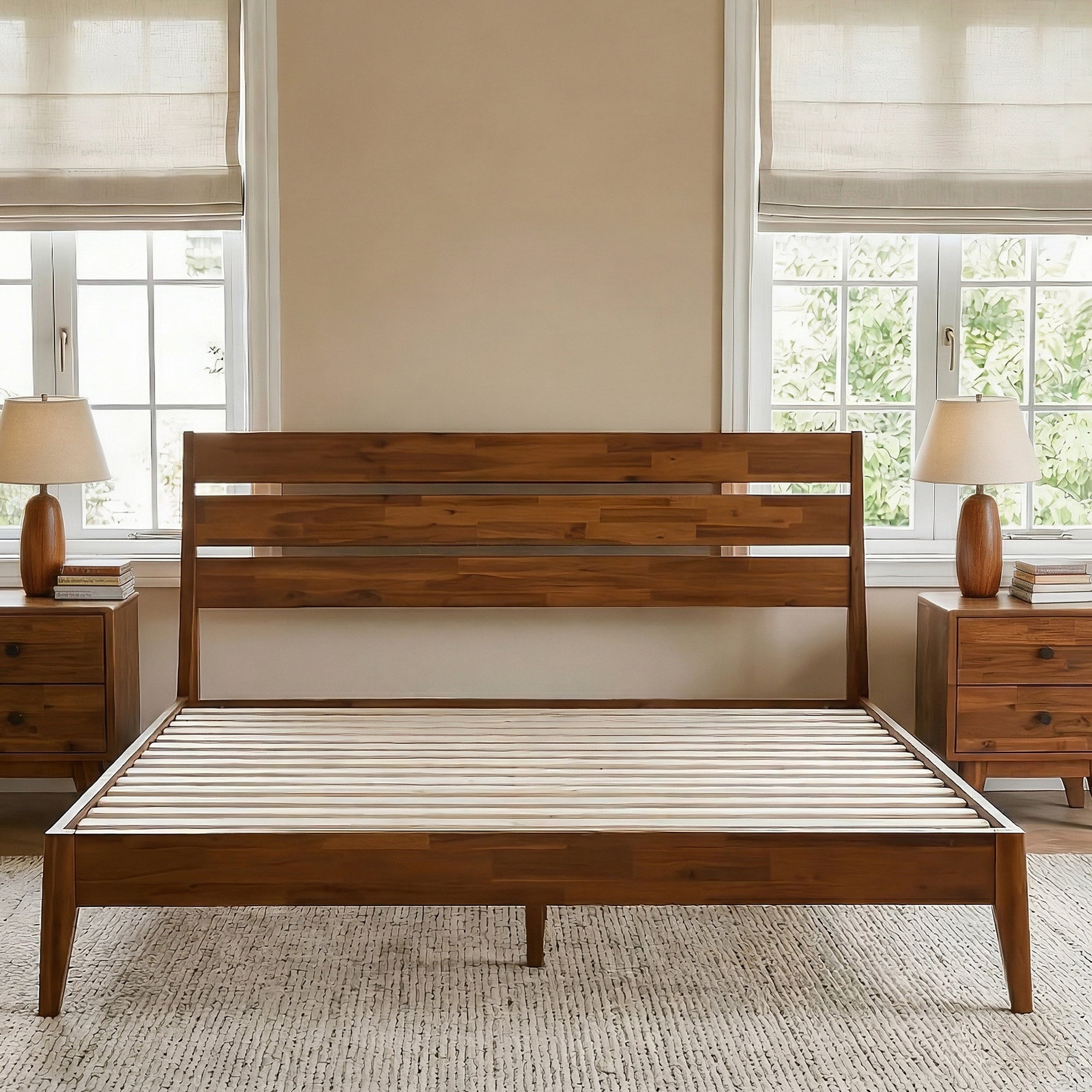 Emery Solid Wood Bed Frame Megsu