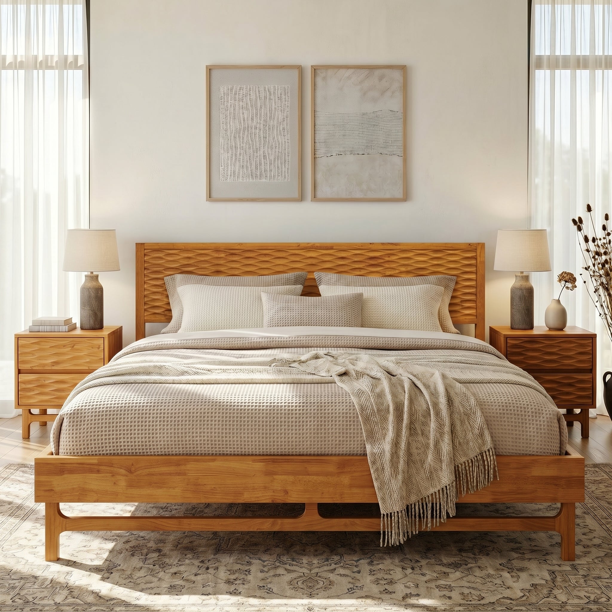 Elara Solid Wood Bed Frame Megsu