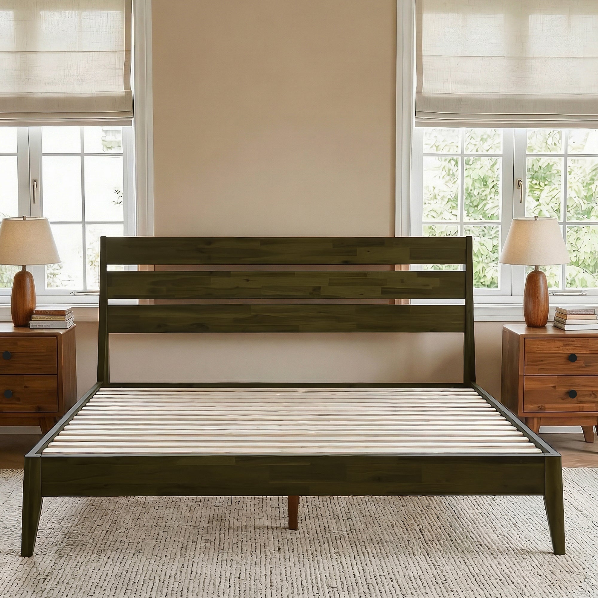 Emery Solid Wood Bed Frame Megsu