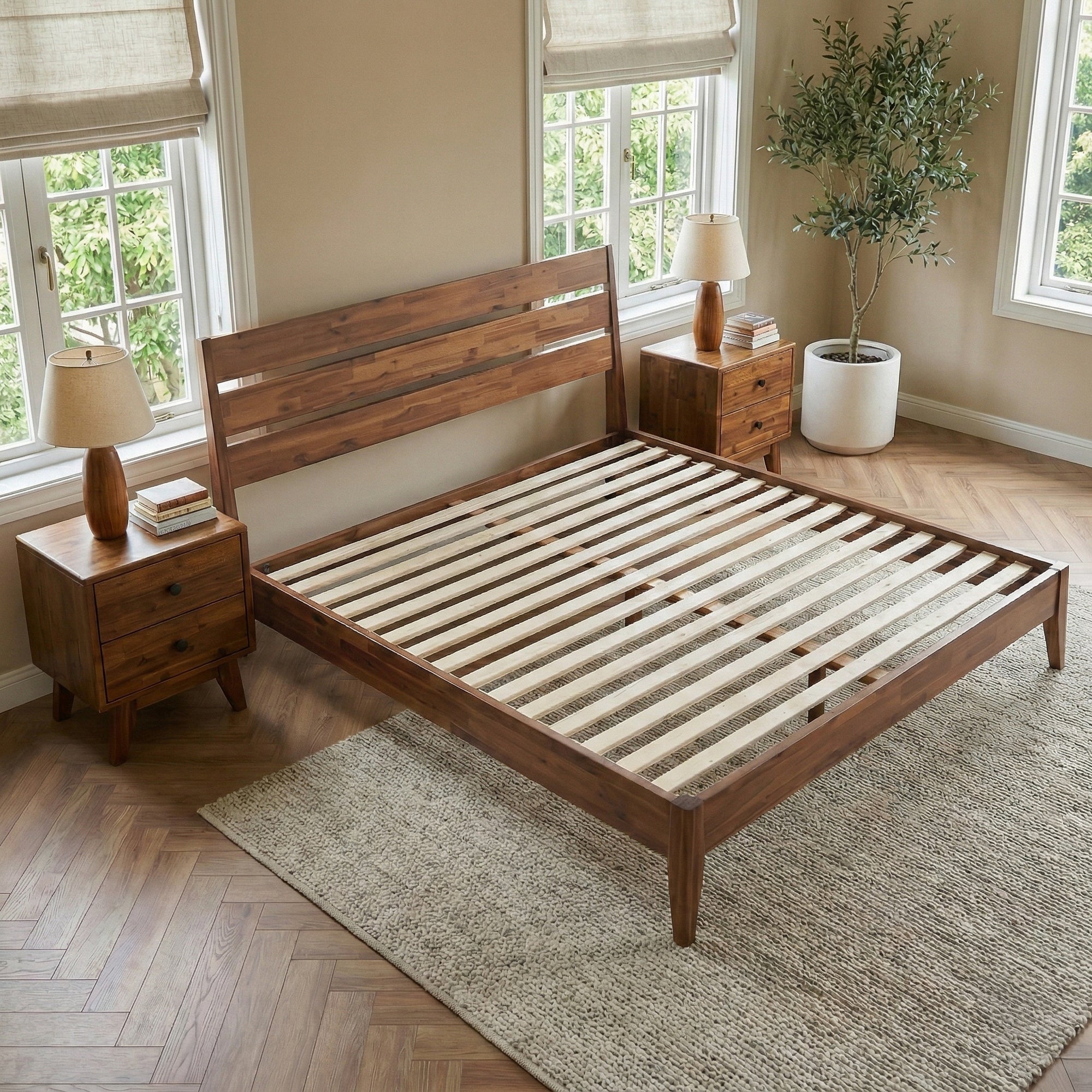 Emery Solid Wood Bed Frame Megsu