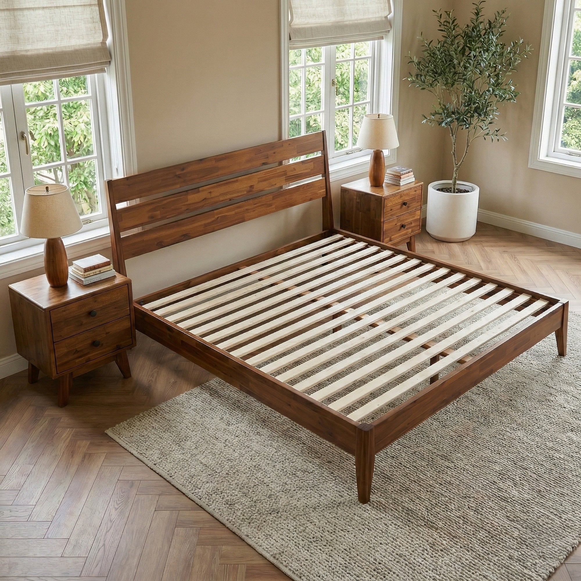 Emery Solid Wood Bed Frame Megsu