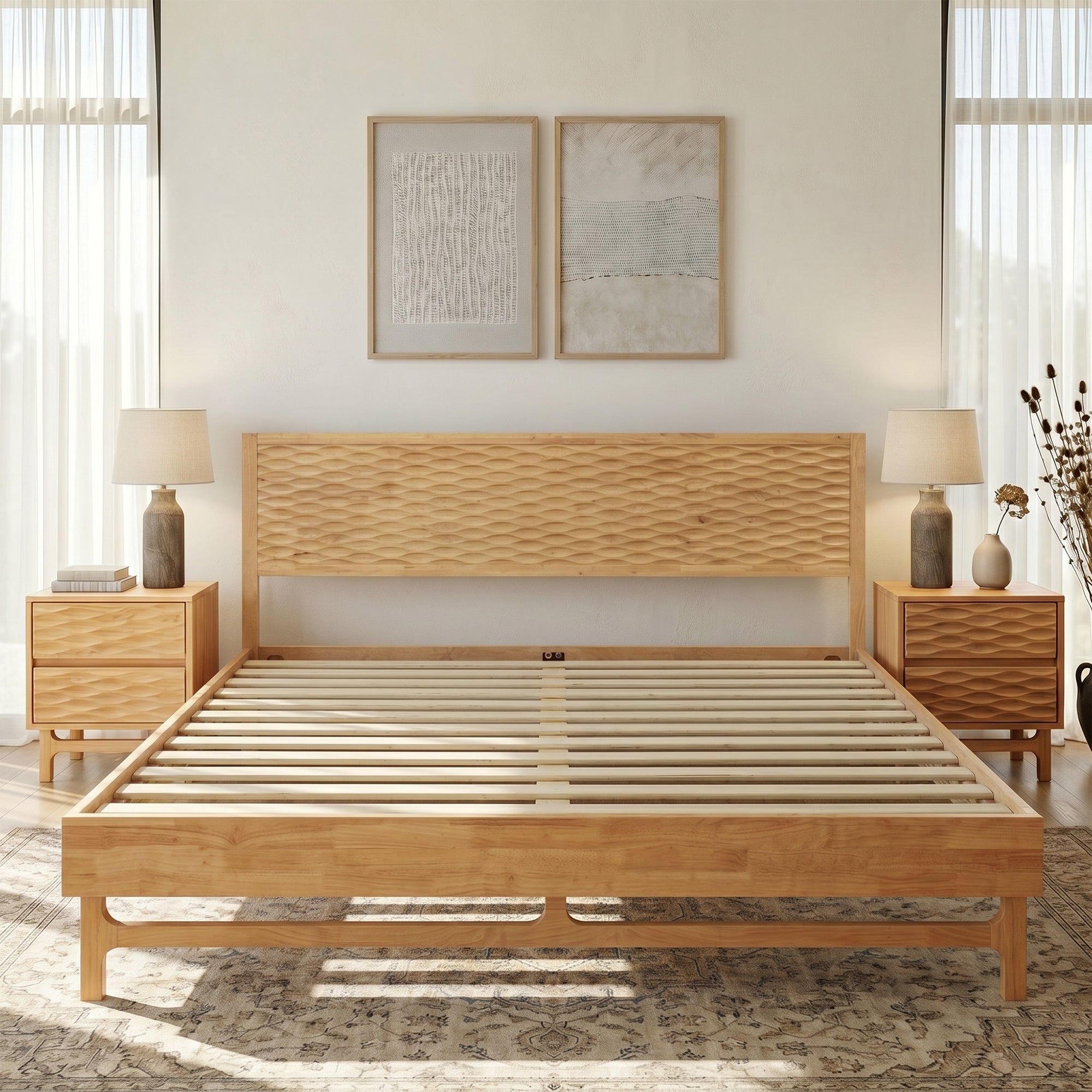Elara Solid Wood Bed Frame Megsu