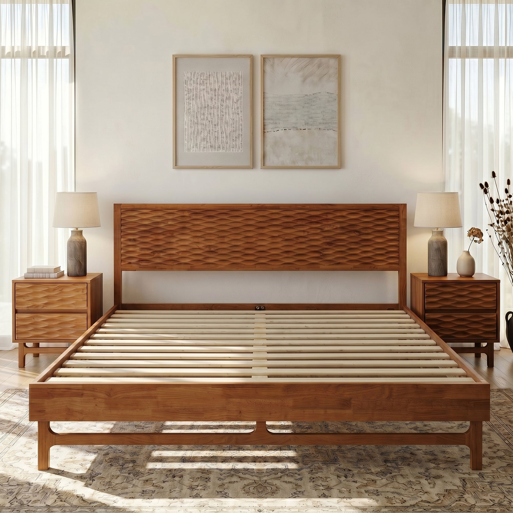 Elara Solid Wood Bed Frame Megsu