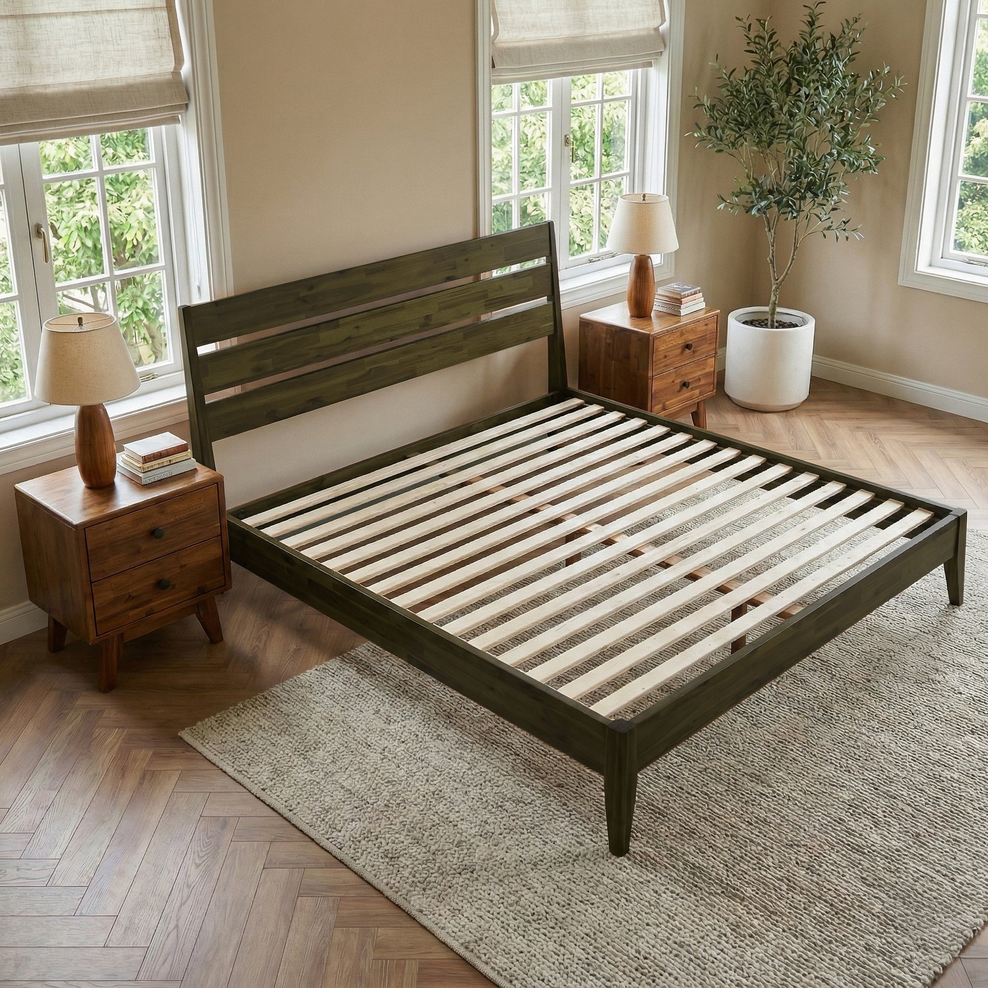 Emery Solid Wood Bed Frame Megsu