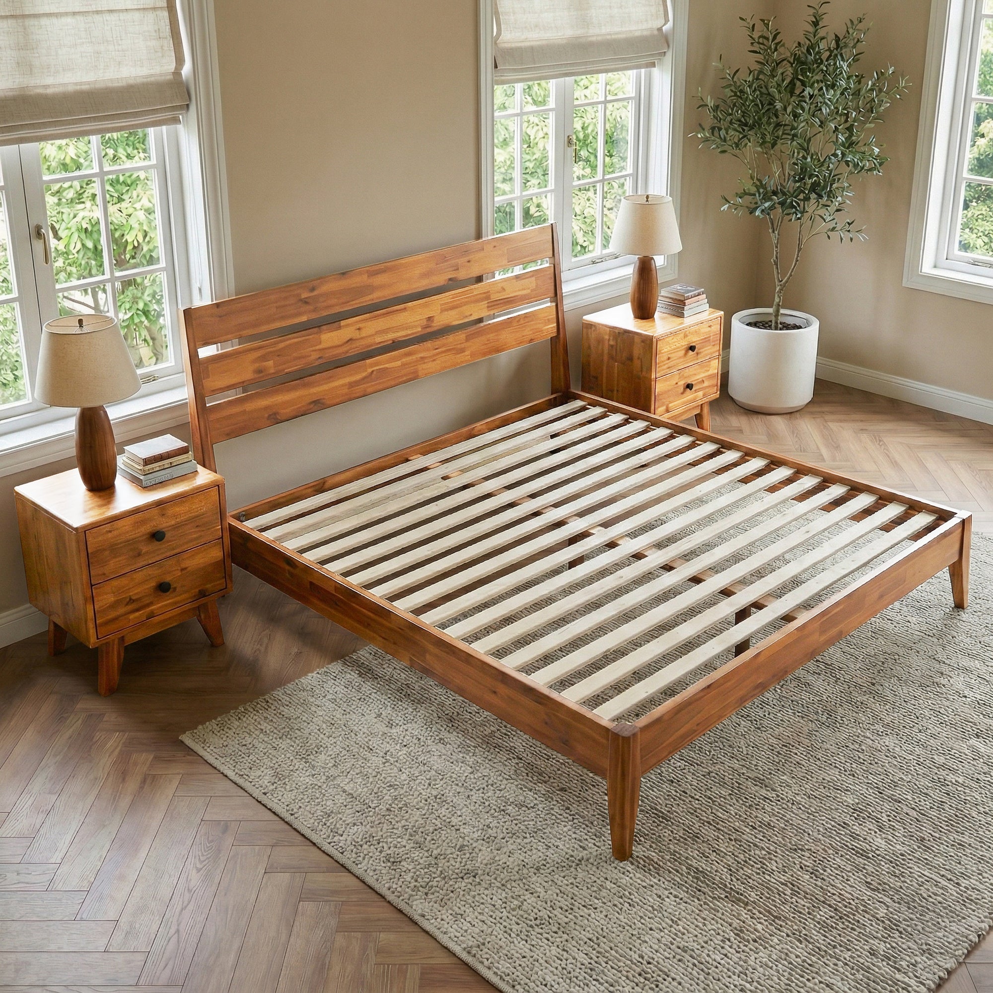 Emery Solid Wood Bed Frame Megsu