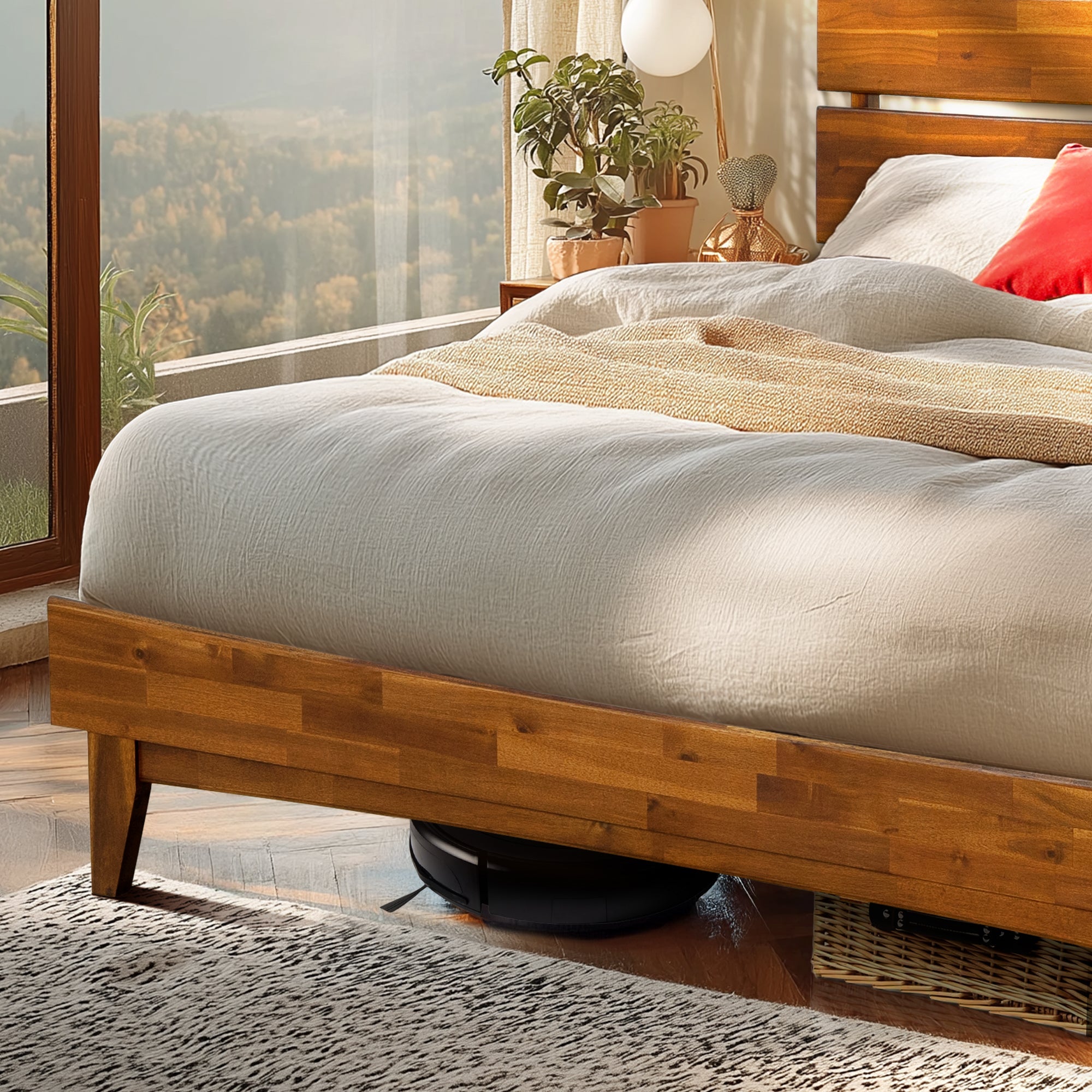 Aurora Solid Wood Bed Frame Megsu