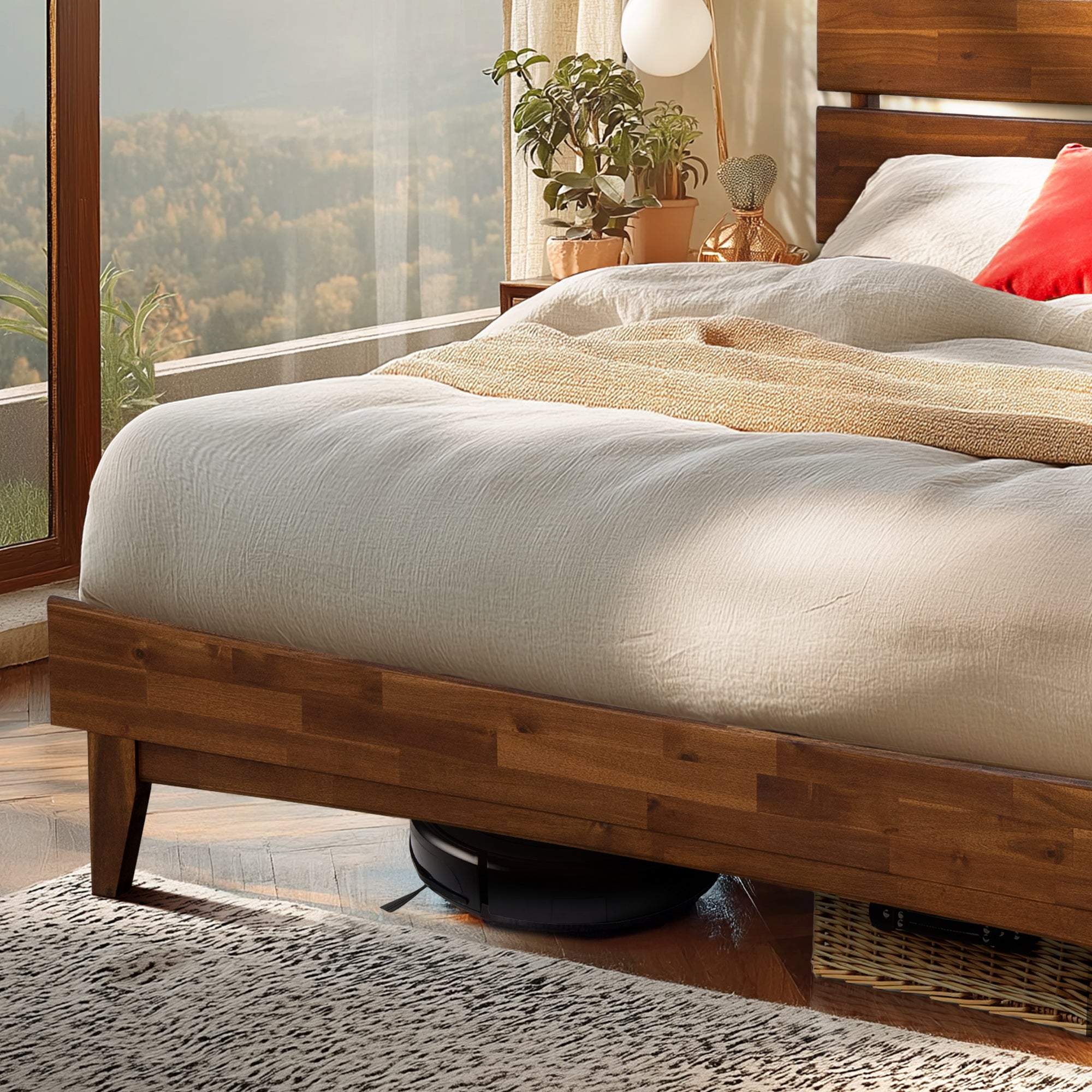 Aurora Solid Wood Bed Frame Megsu