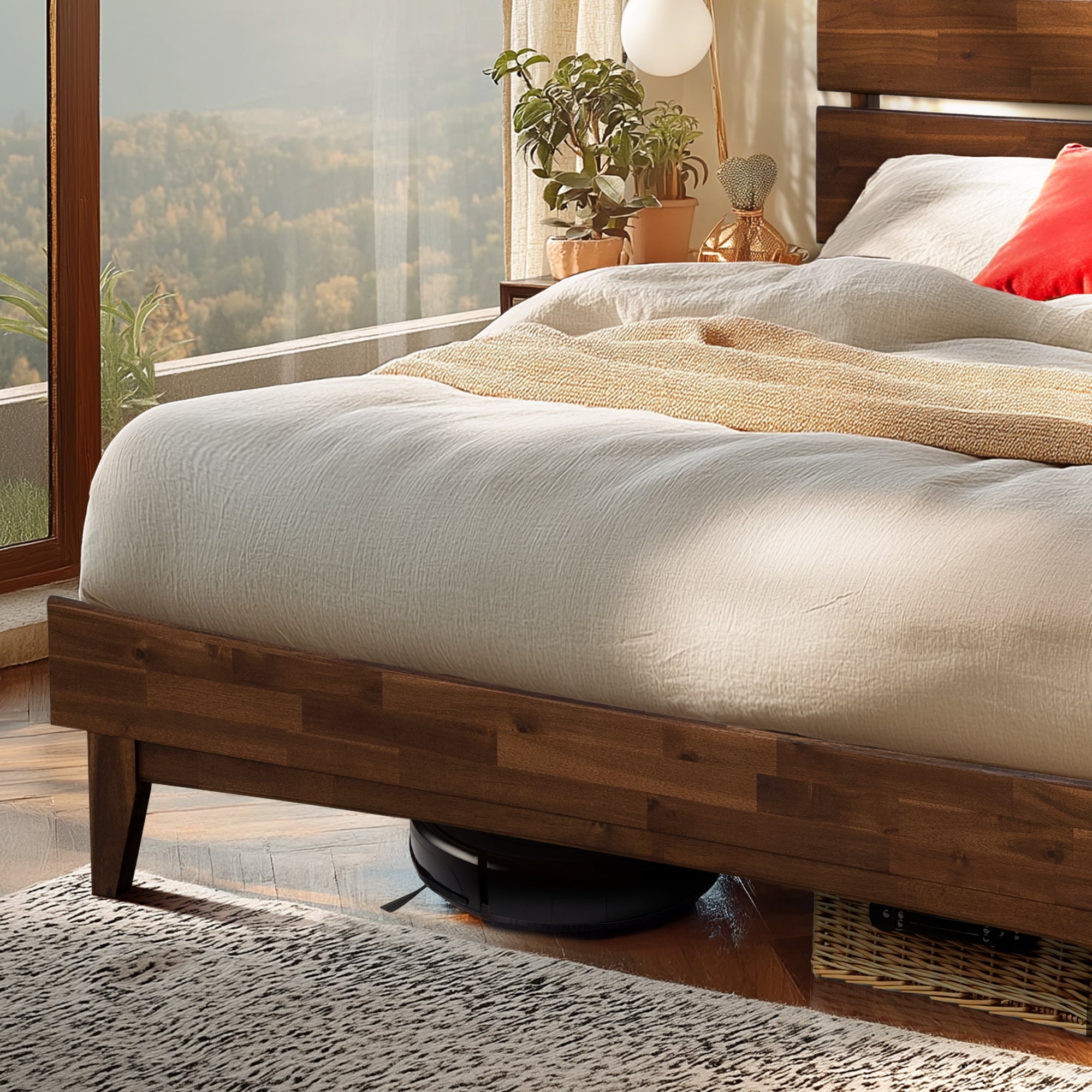 Aurora Solid Wood Bed Frame Megsu