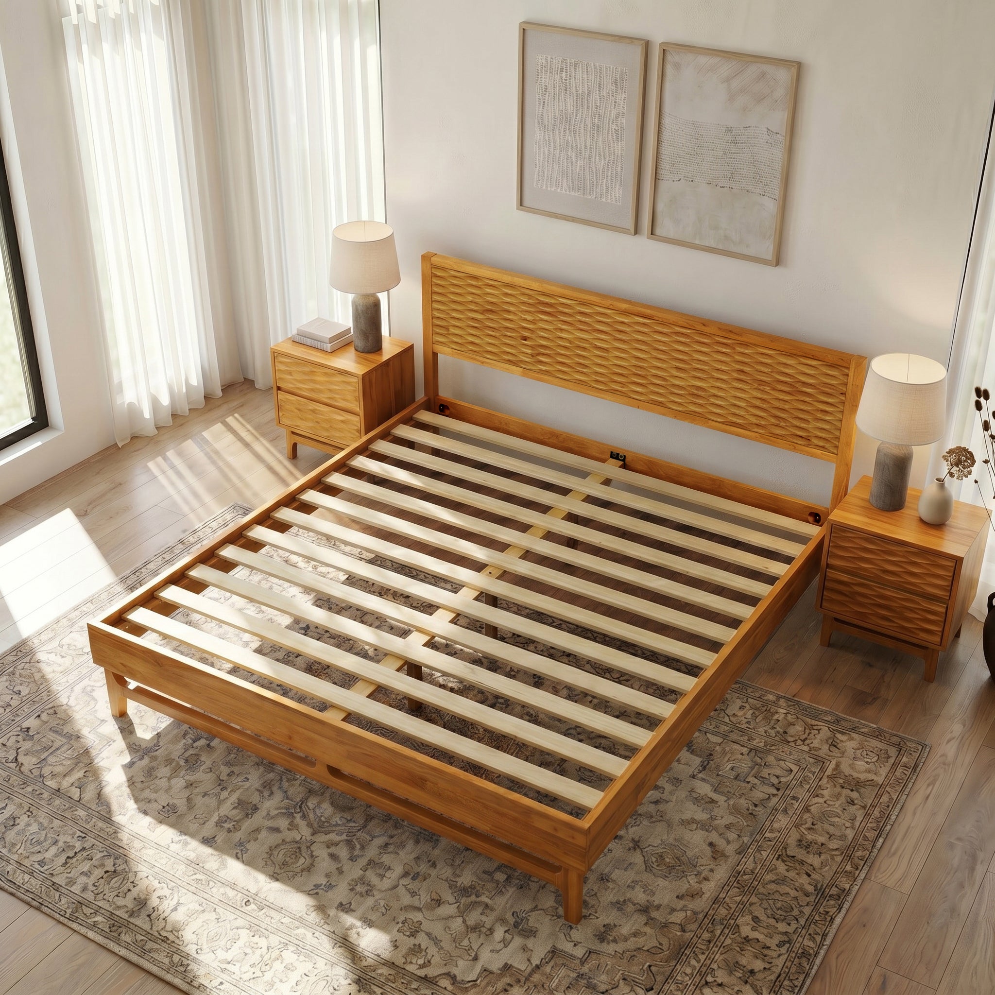 Elara Solid Wood Bed Frame Megsu