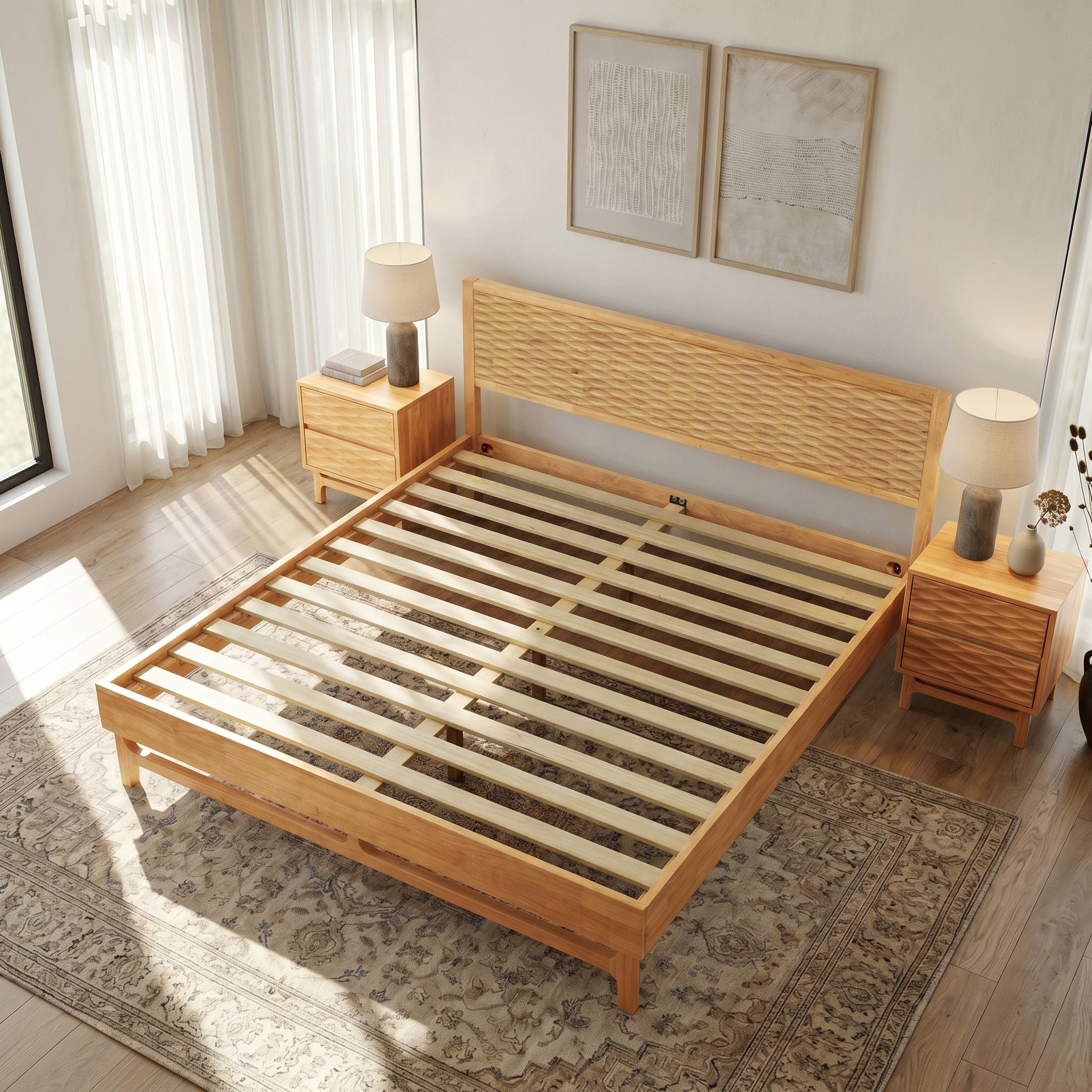 Elara Solid Wood Bed Frame Megsu