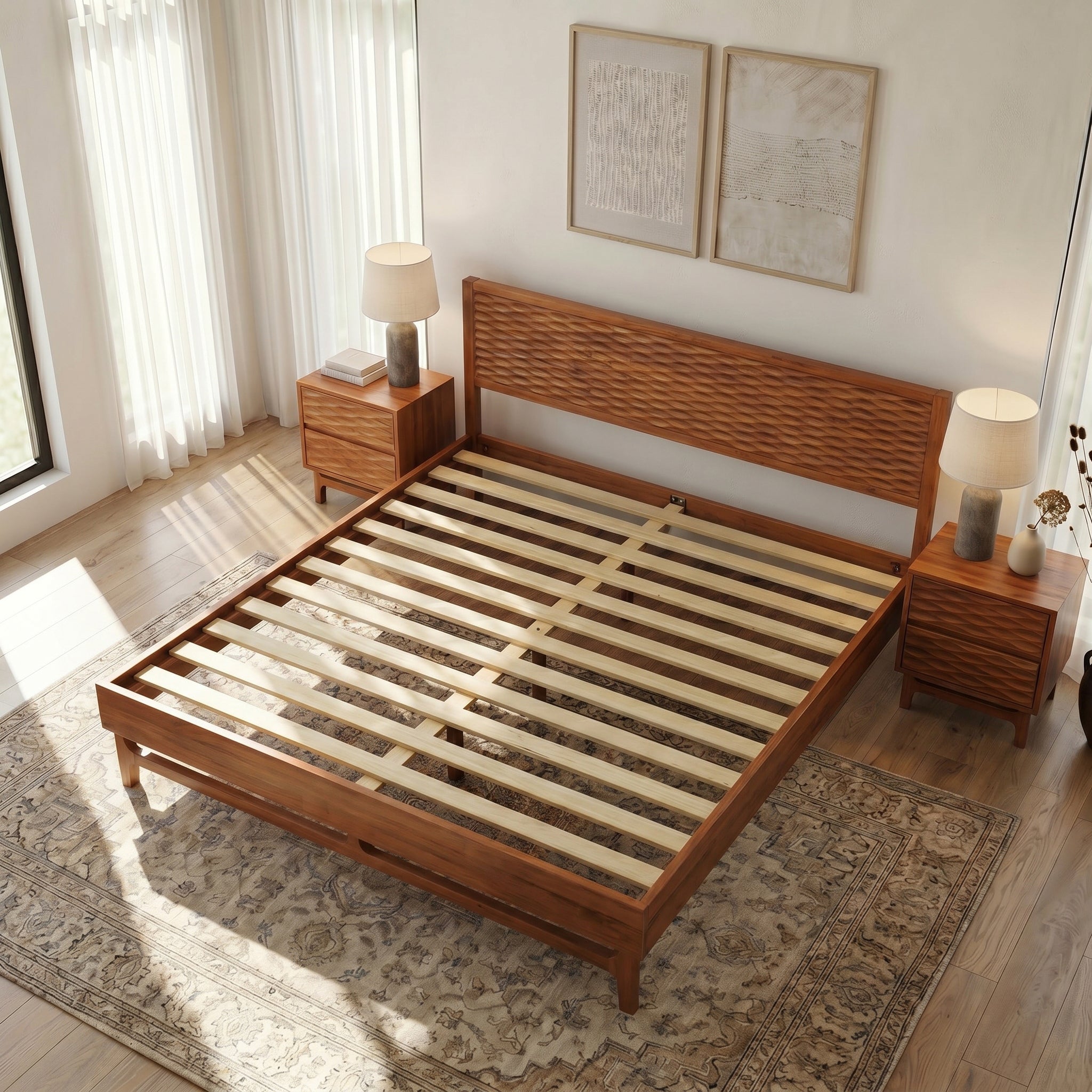 Elara Solid Wood Bed Frame Megsu
