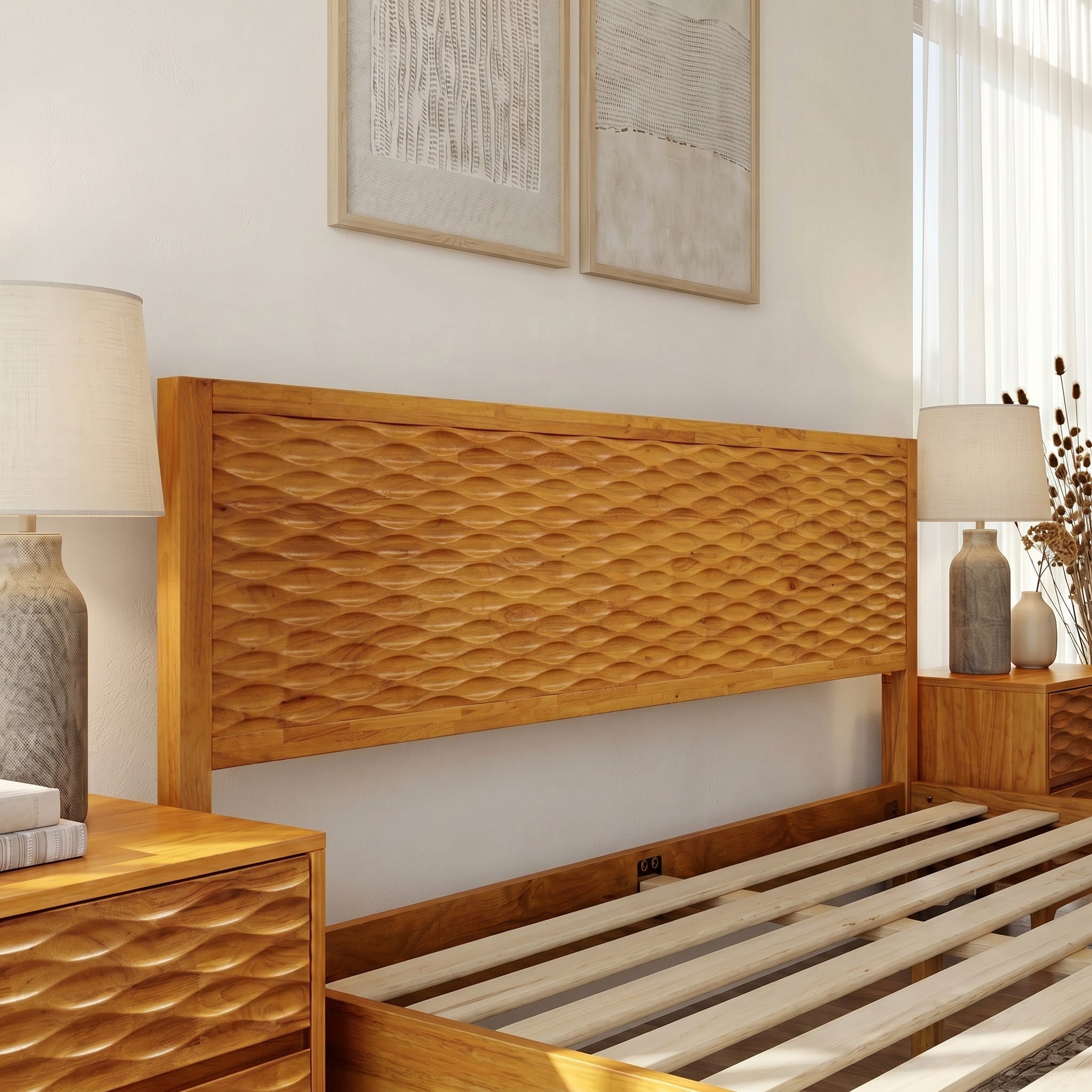 Elara Solid Wood Bed Frame Megsu