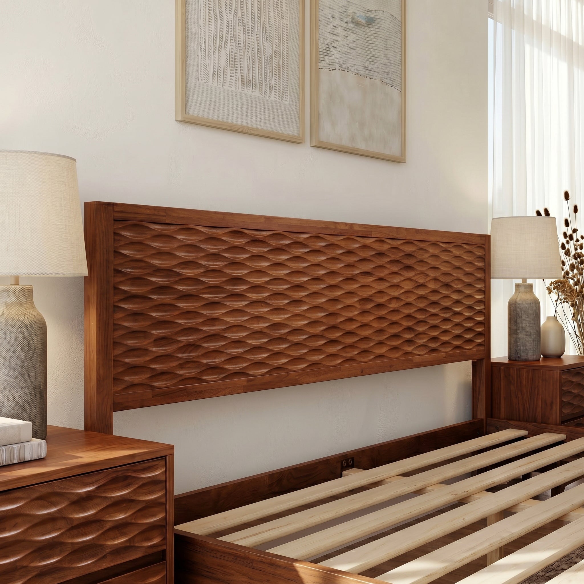 Elara Solid Wood Bed Frame Megsu